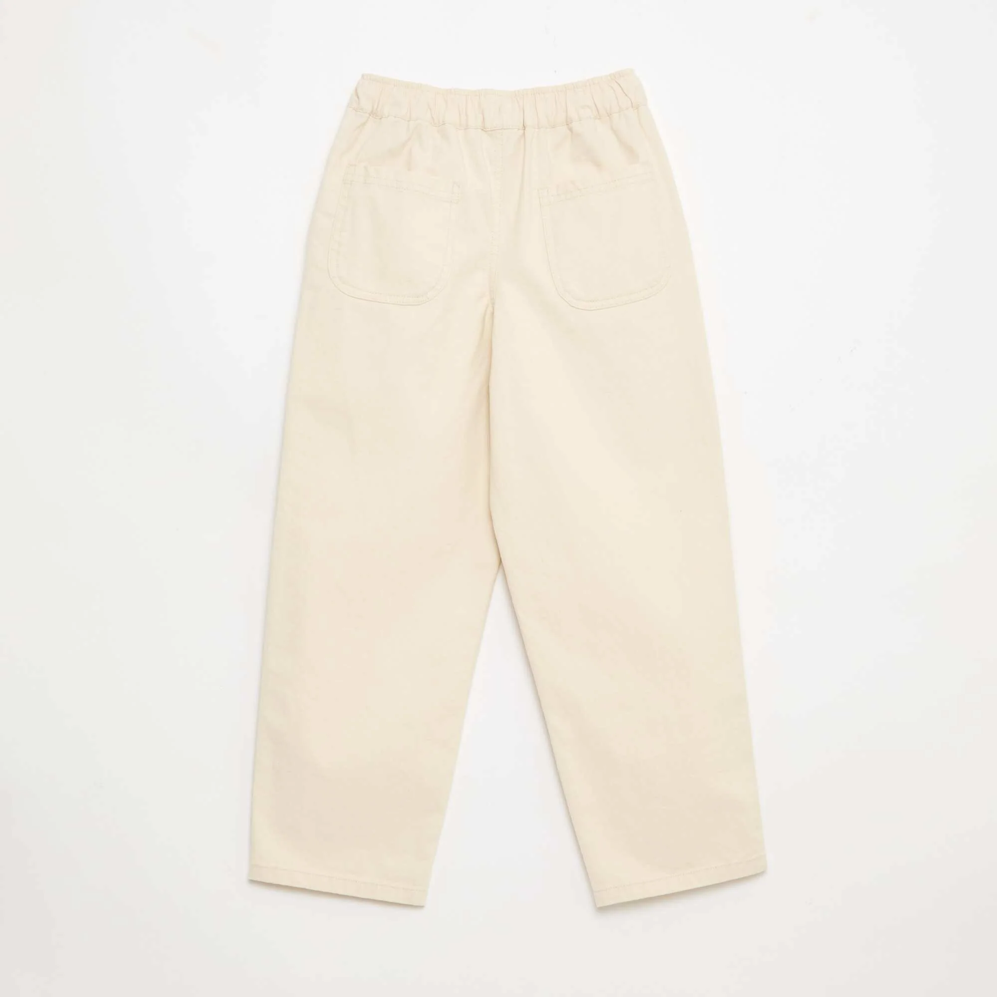 Joggers with patch side pockets BEIGE - Image 3