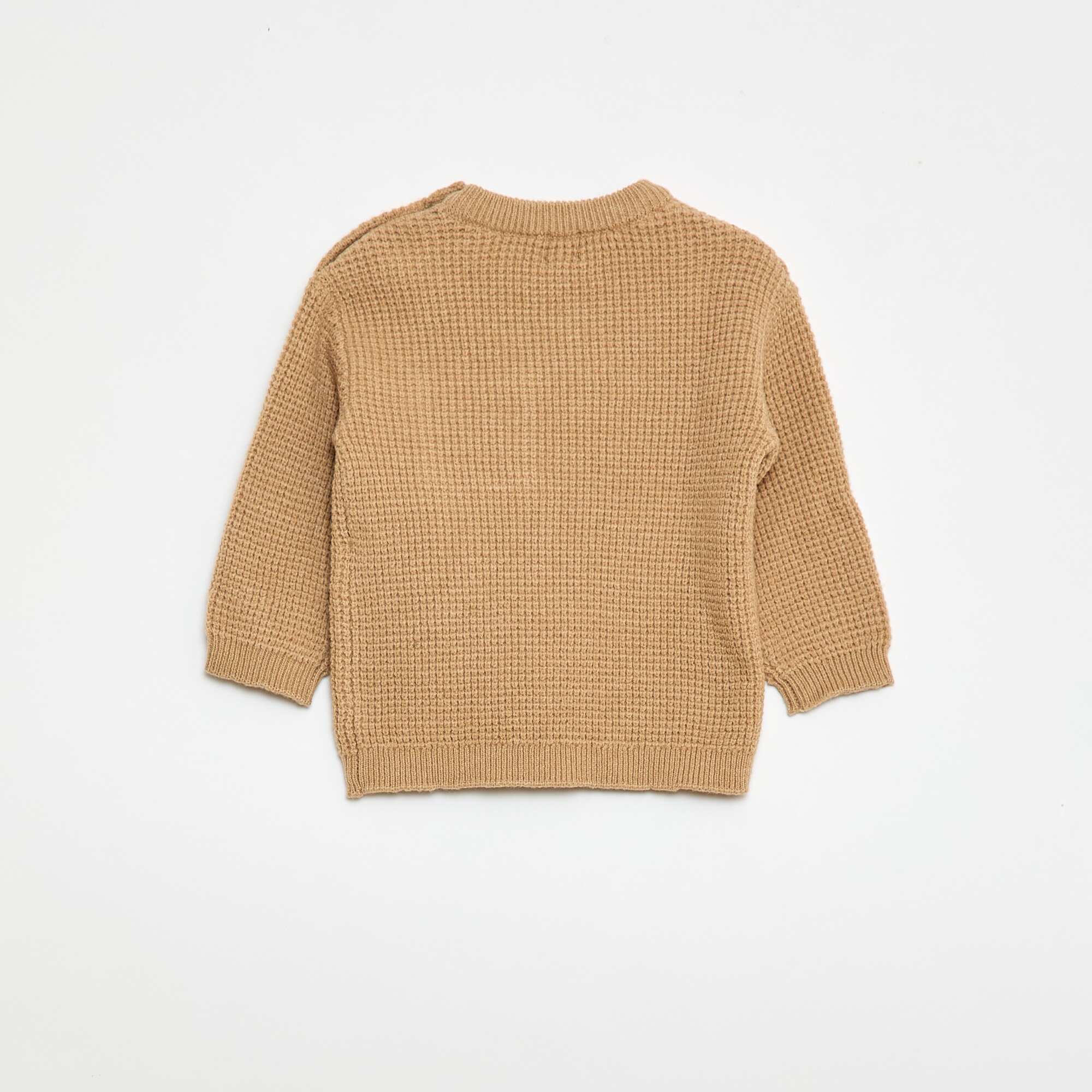 Knit Sweater + Pants Set - 2 Pieces BEIGE - Image 3