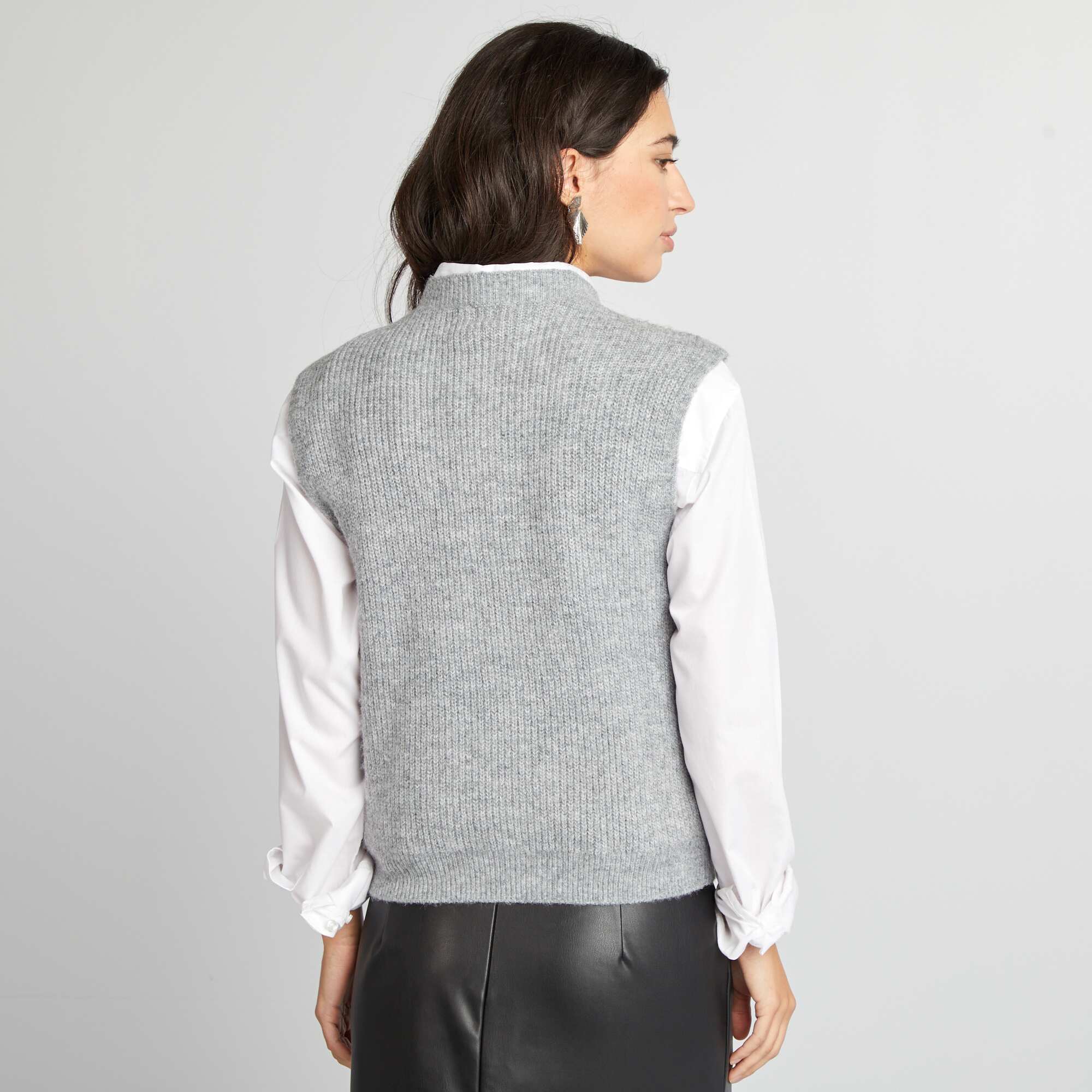 Knit tank top GREY - Image 6