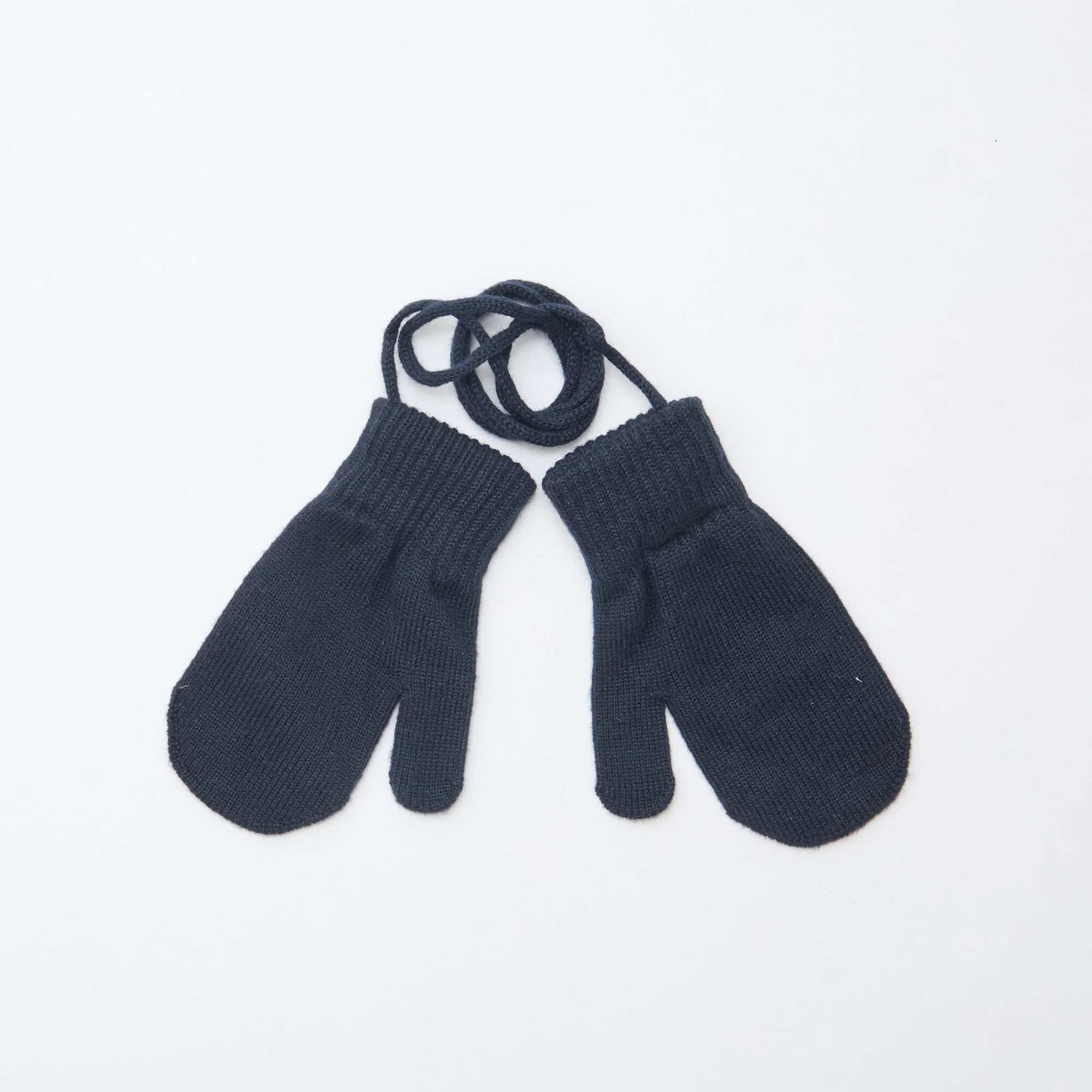 Knitted Mitten Pair BLUE