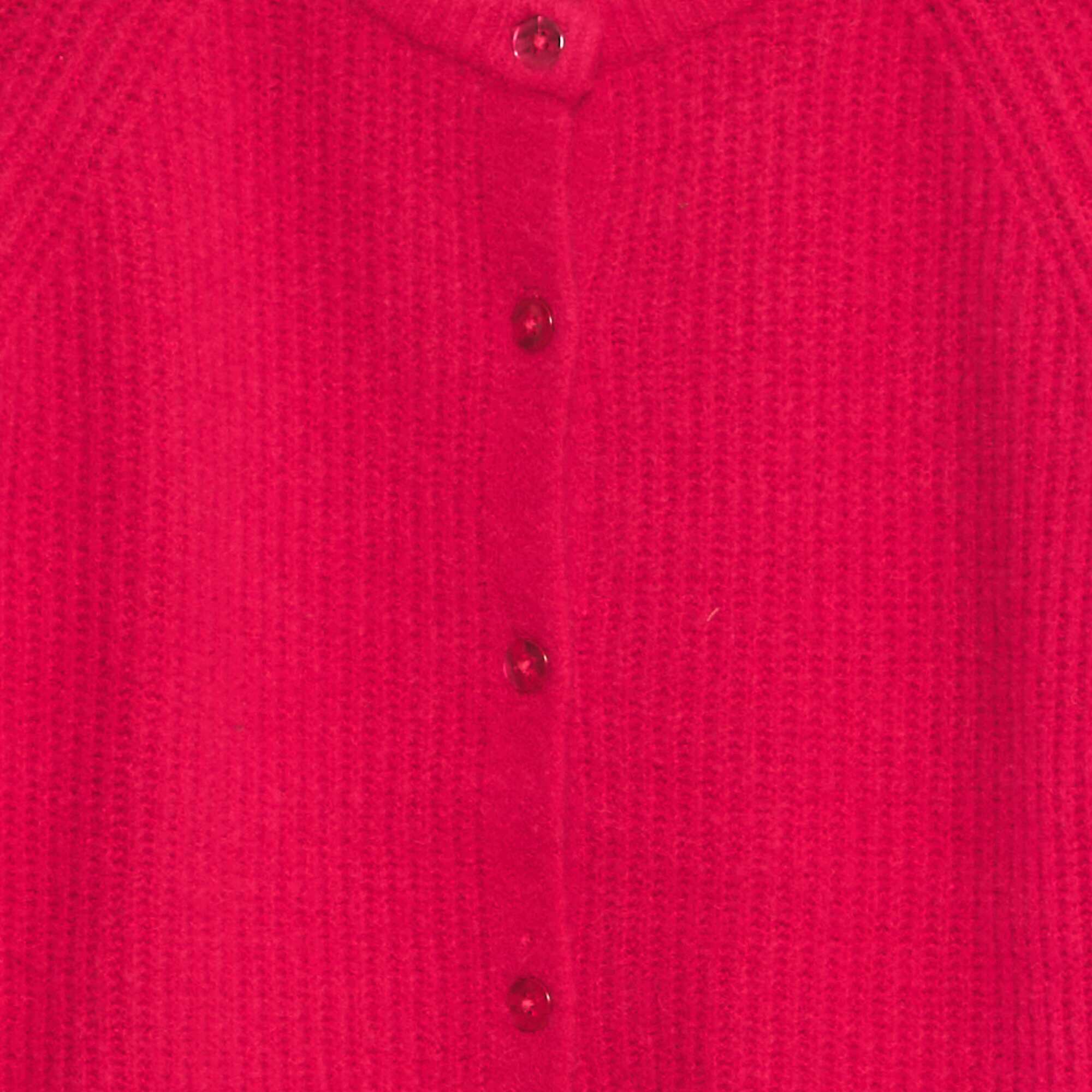 Knitted round-neck cardigan PINK - Image 3