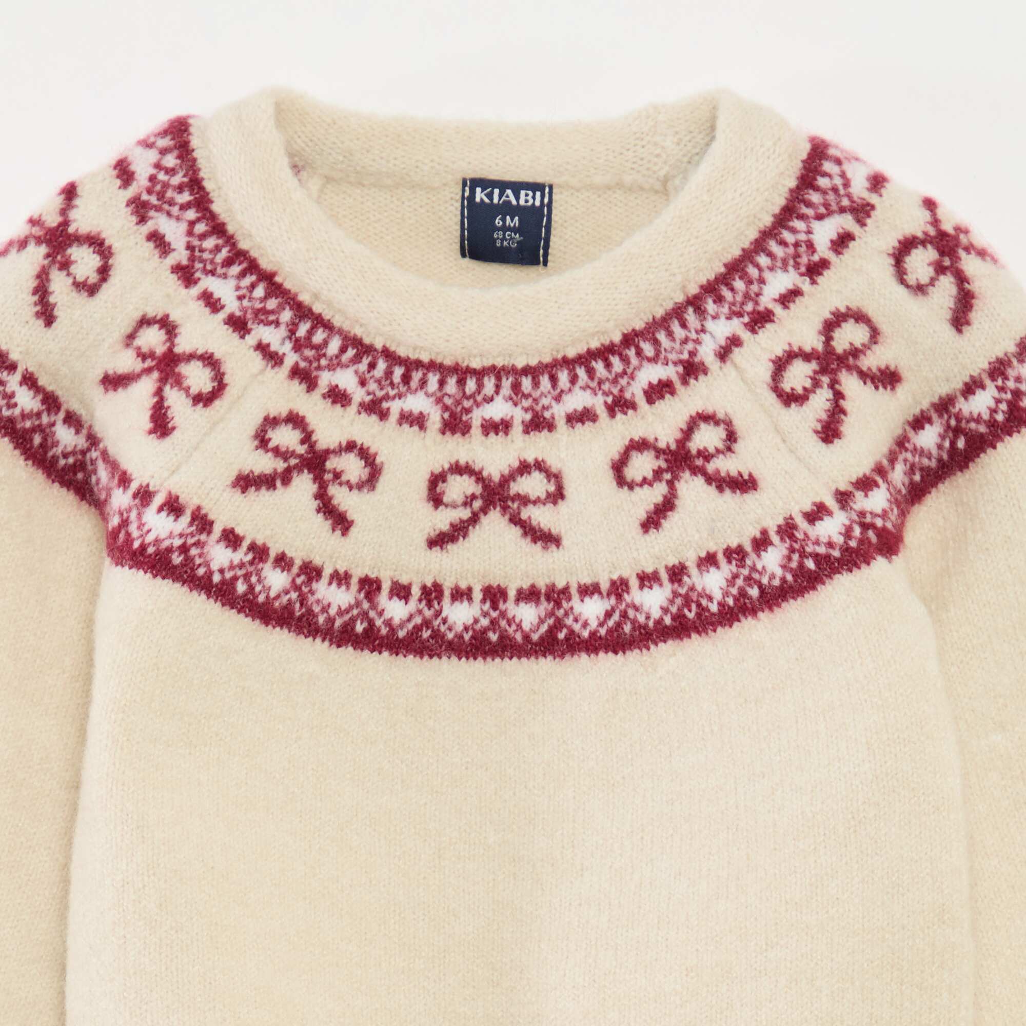 Knitted Sweater + Jacquard Leggings Set BEIGE - Image 2