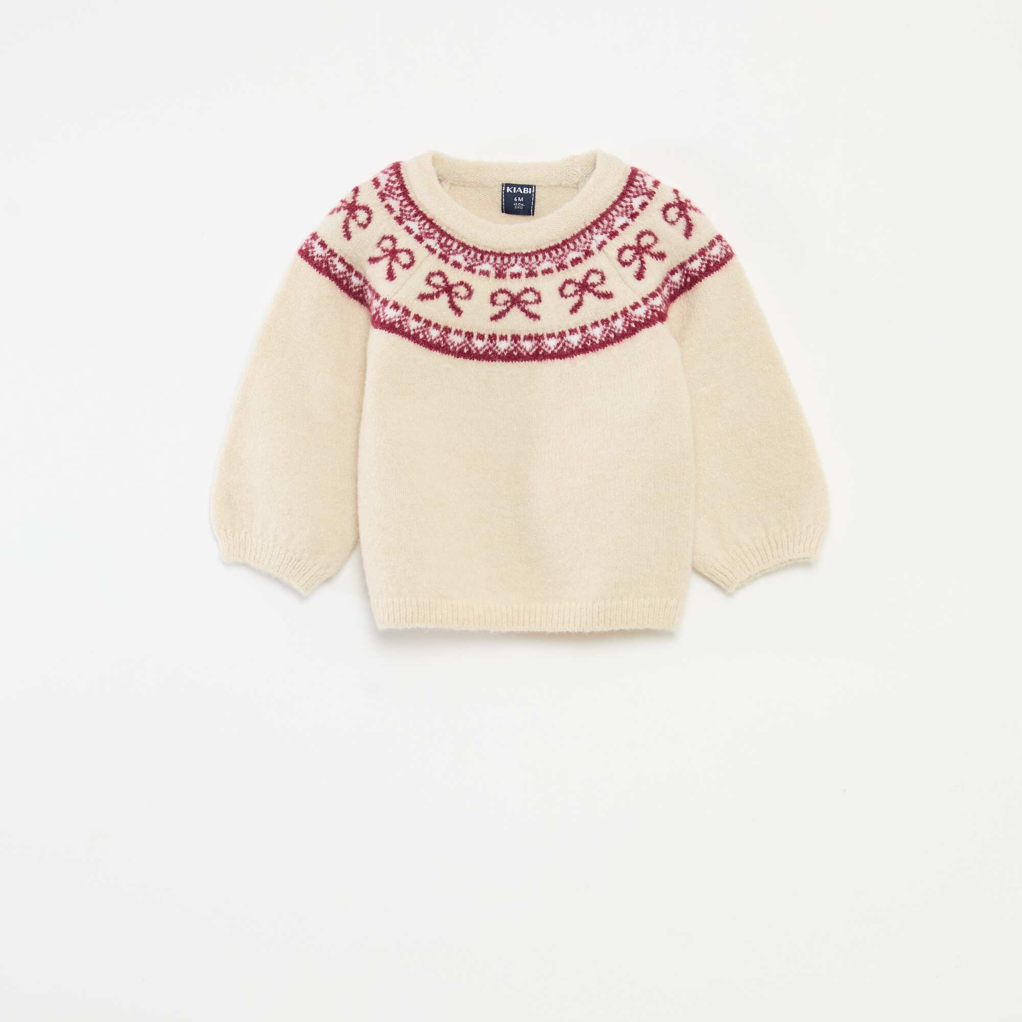 Knitted Sweater + Jacquard Leggings Set BEIGE - Image 3