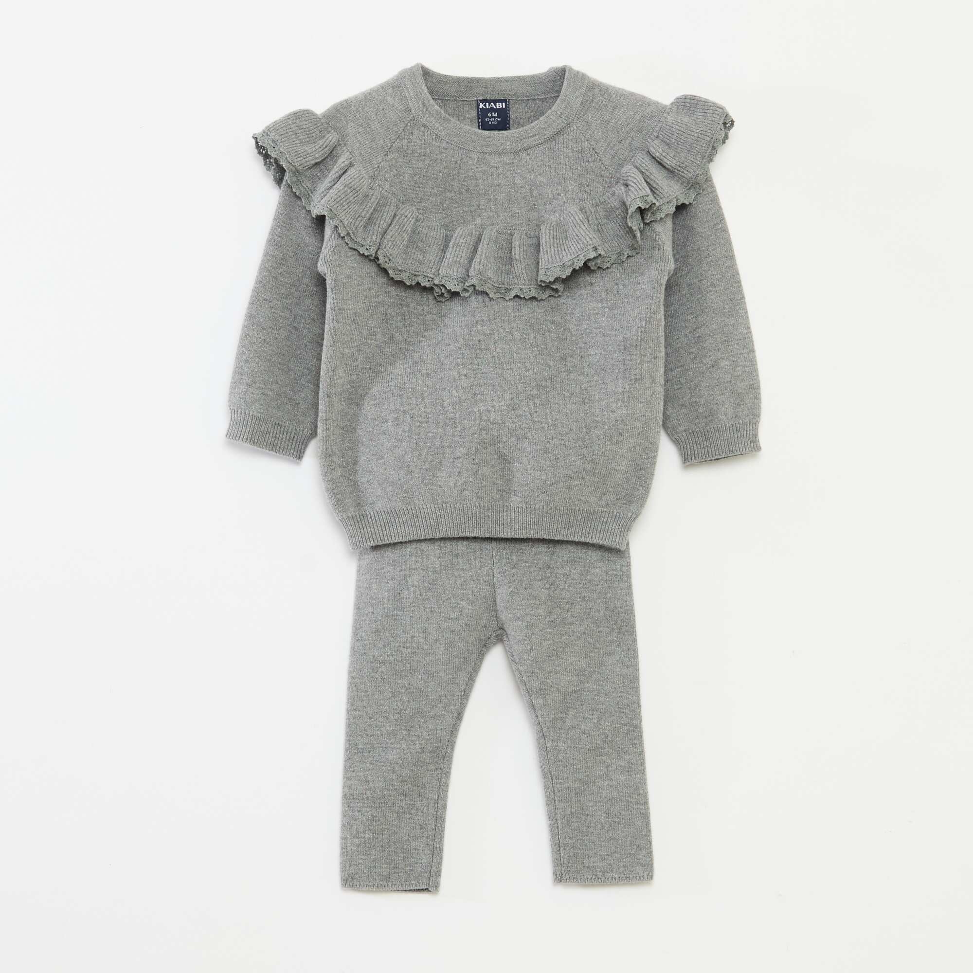 Knitted Sweater + Leggings Set GREY