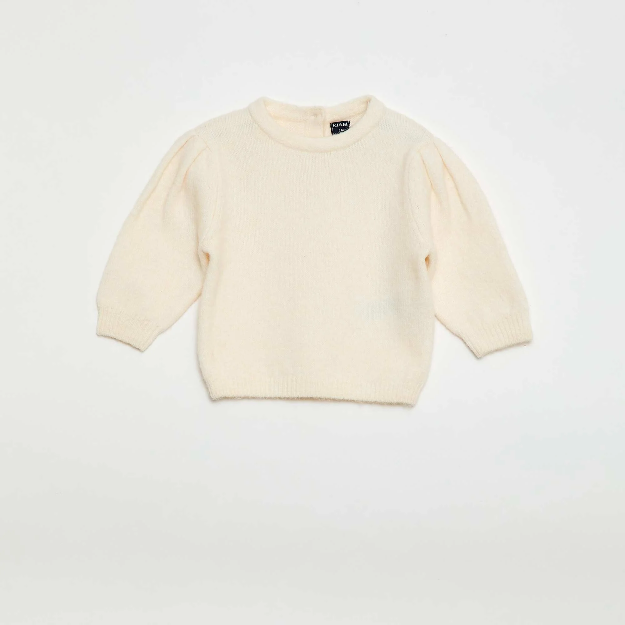 Knitted Sweater with Detachable Collar BEIGE - Image 3