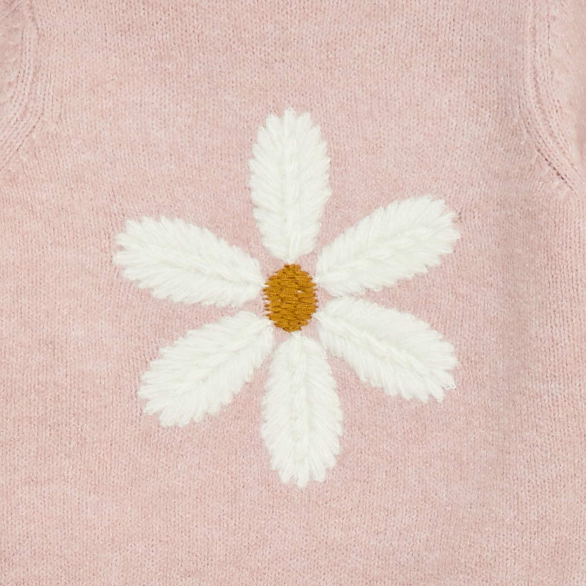 Knitted Sweater with Embroidery PINK - Image 2