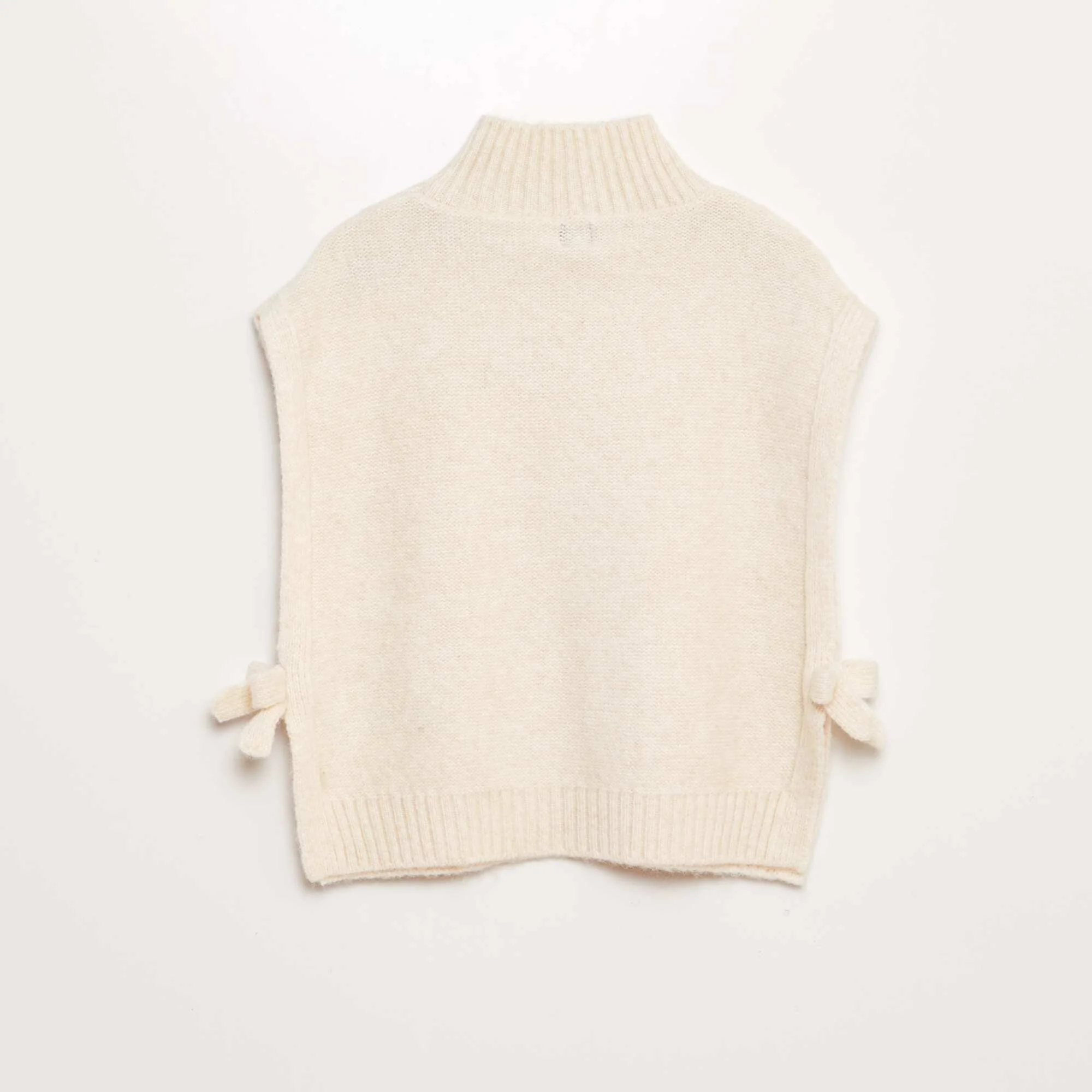 Knitted tank top WHITE - Image 3