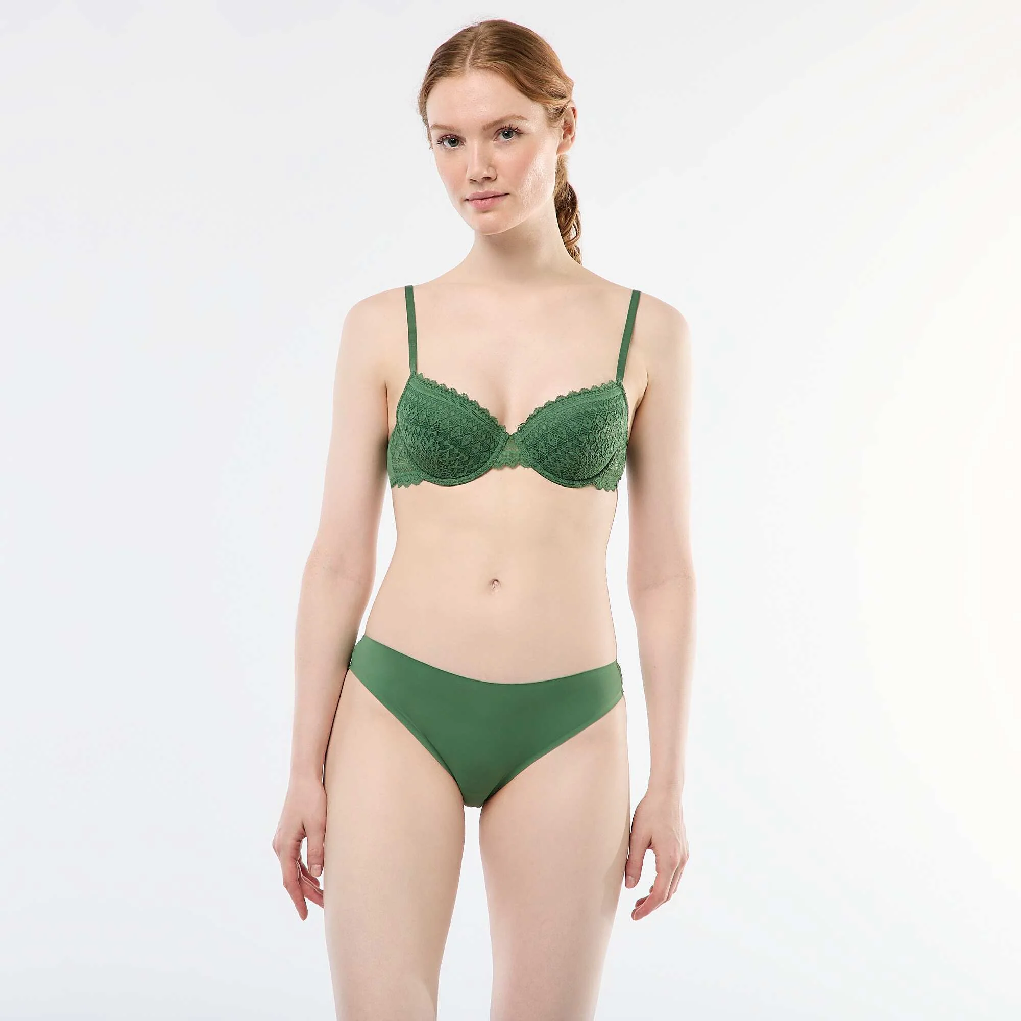 Lace Balconette Bra GREEN - Image 2