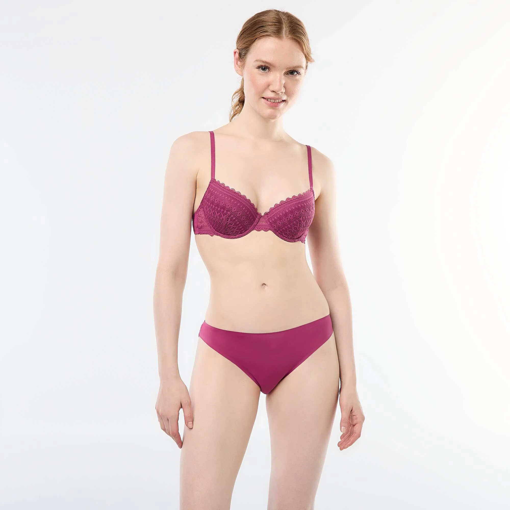 Lace Balconette Bra PINK - Image 2