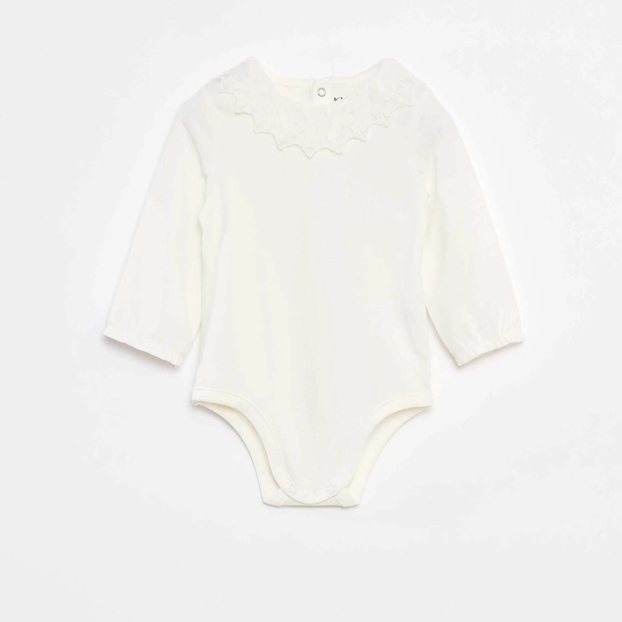Lace Collar Bodysuit WHITE