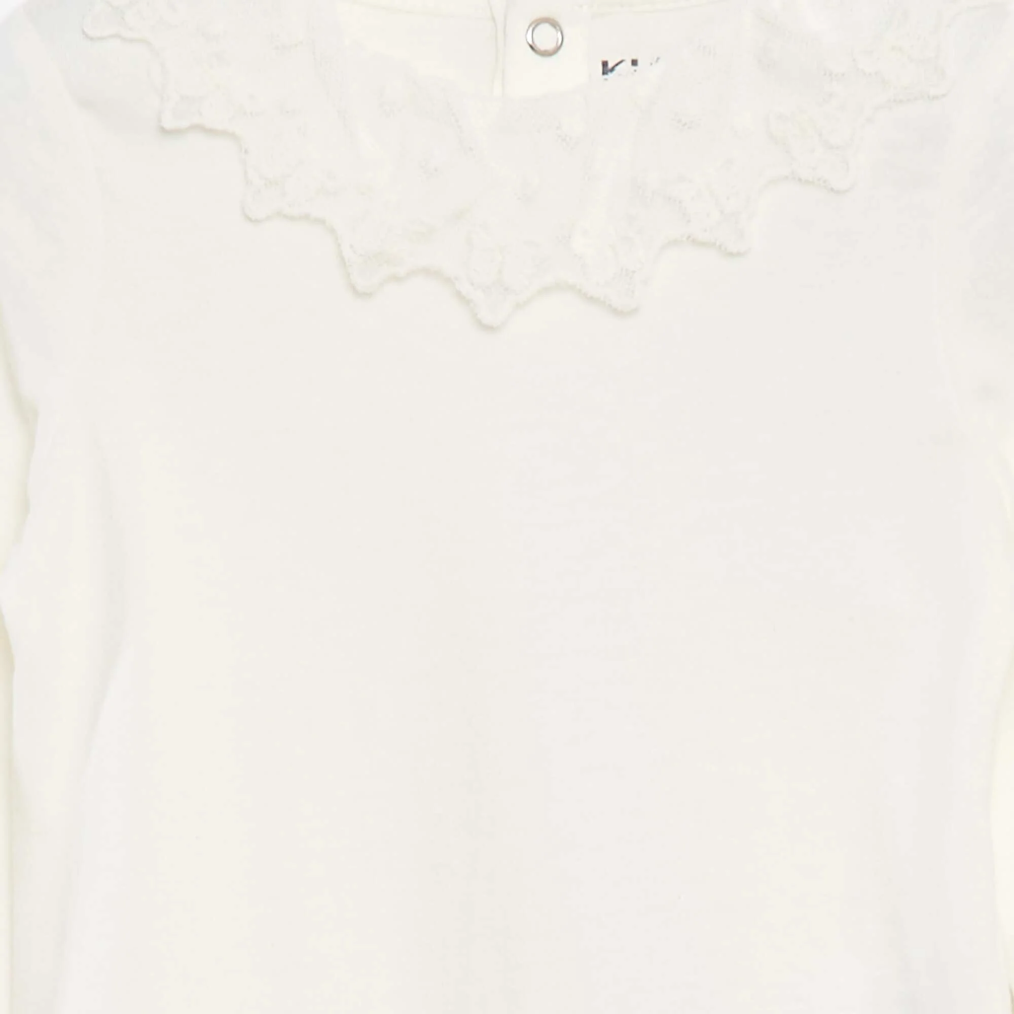 Lace Collar Bodysuit WHITE - Image 3