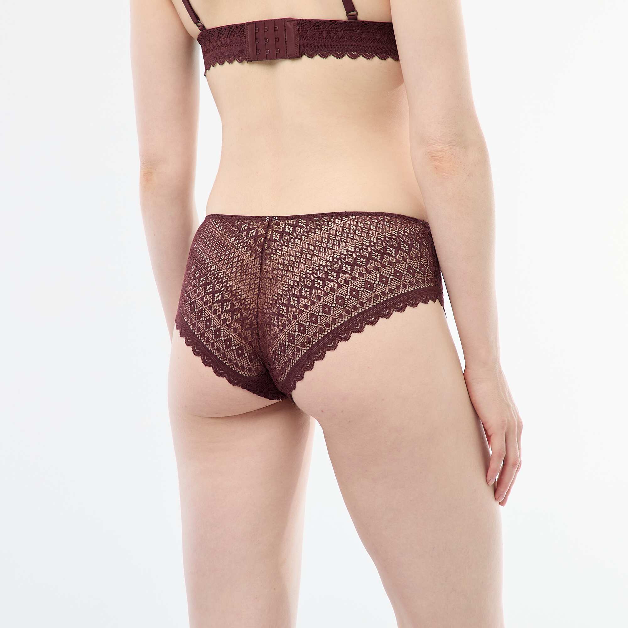 Lace Shorty Briefs BROWN - Image 3