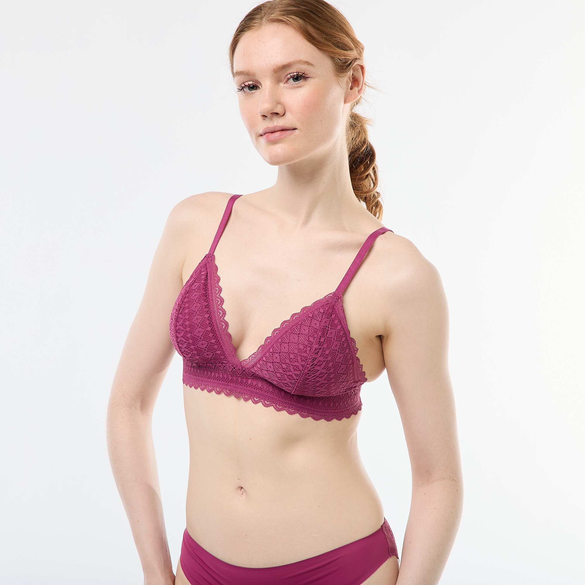 Lace Triangle Bra PINK
