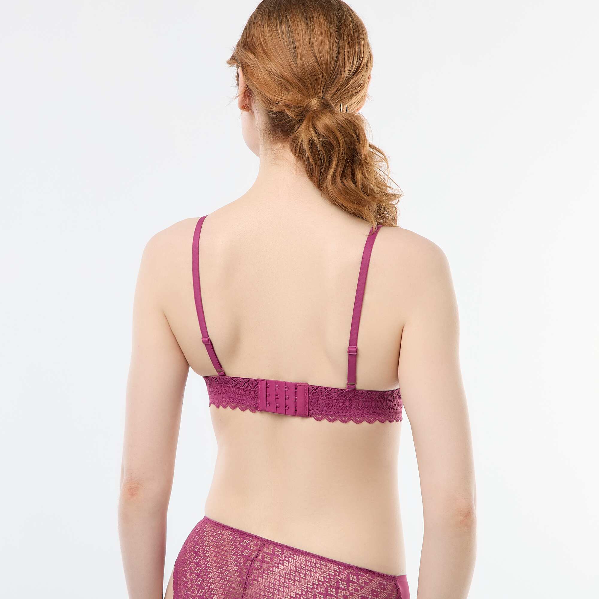 Lace Triangle Bra PINK - Image 3