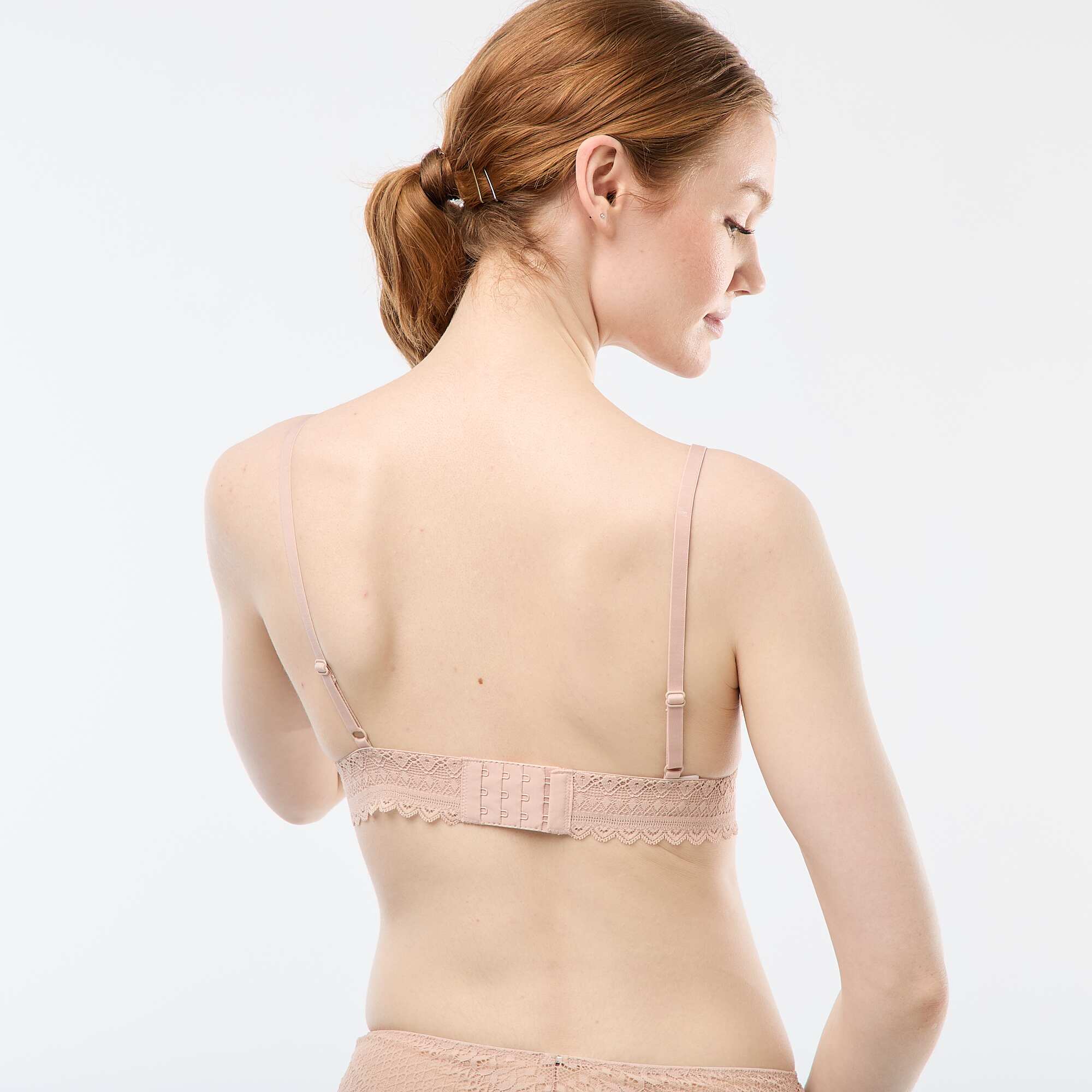 Lace Triangle Bra PINK - Image 3