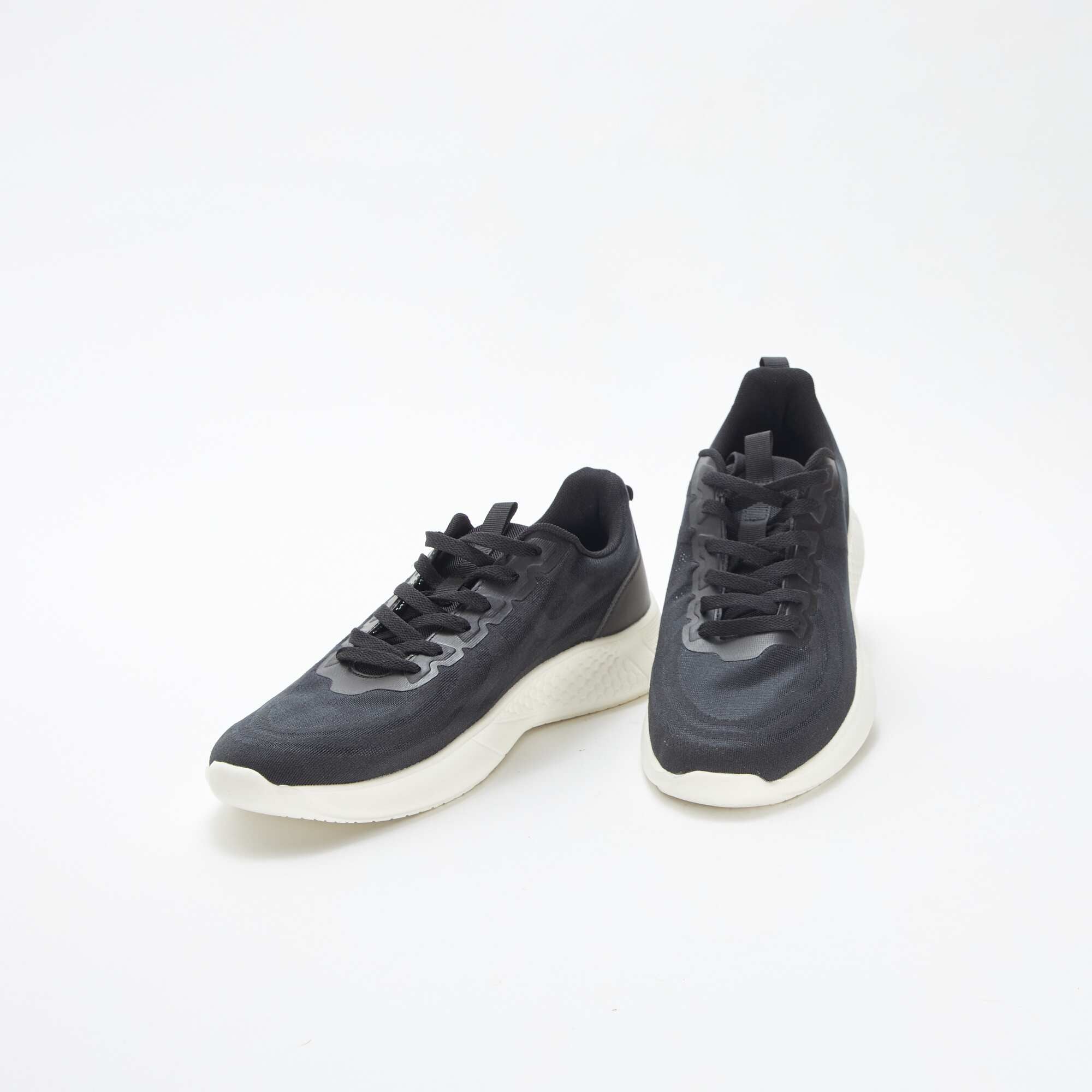 Lace-up mesh running trainers BLACK - Image 5