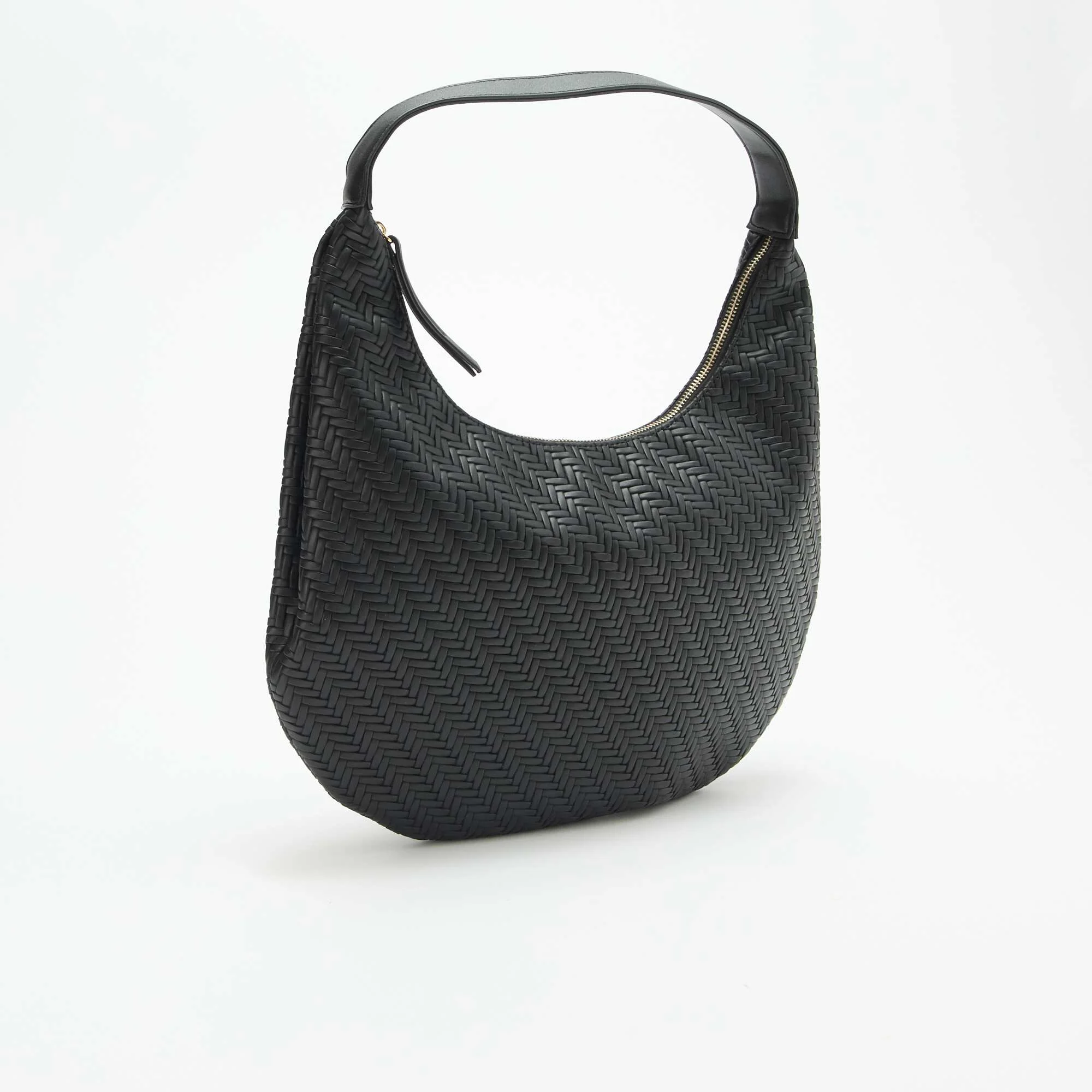 Large Faux Leather Tote Bag BLACK