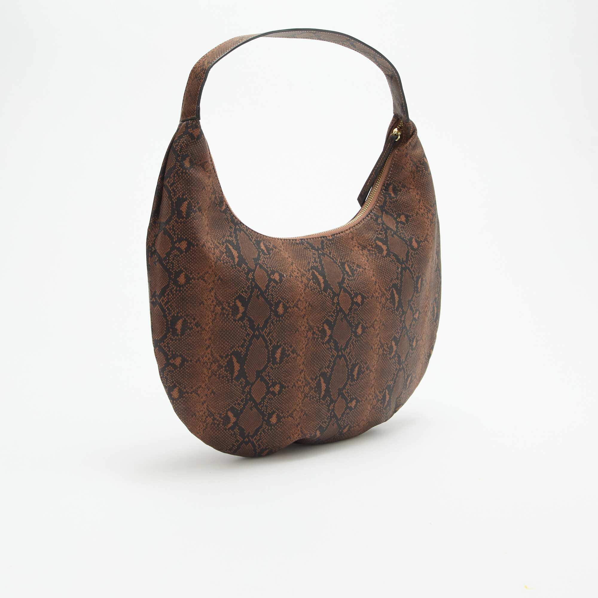 Large Faux Leather Tote Bag BROWN - Image 2