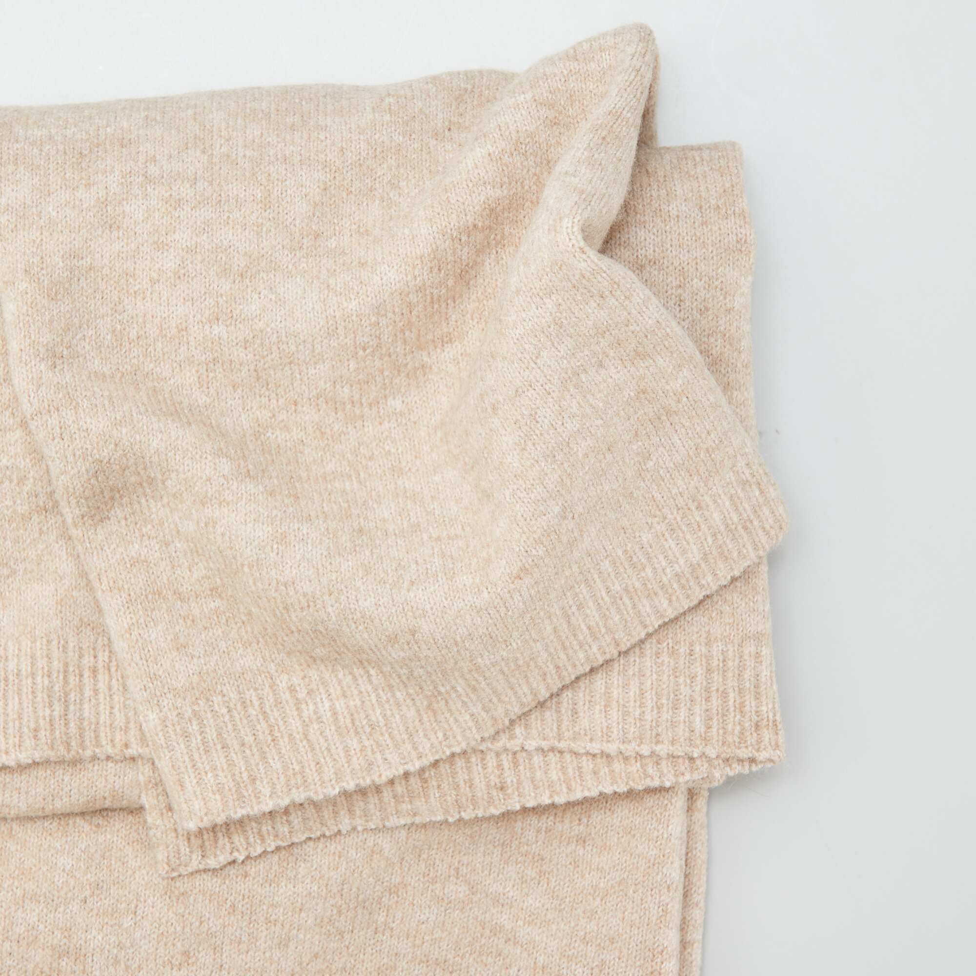 Large knit scarf BROWN - Image 3