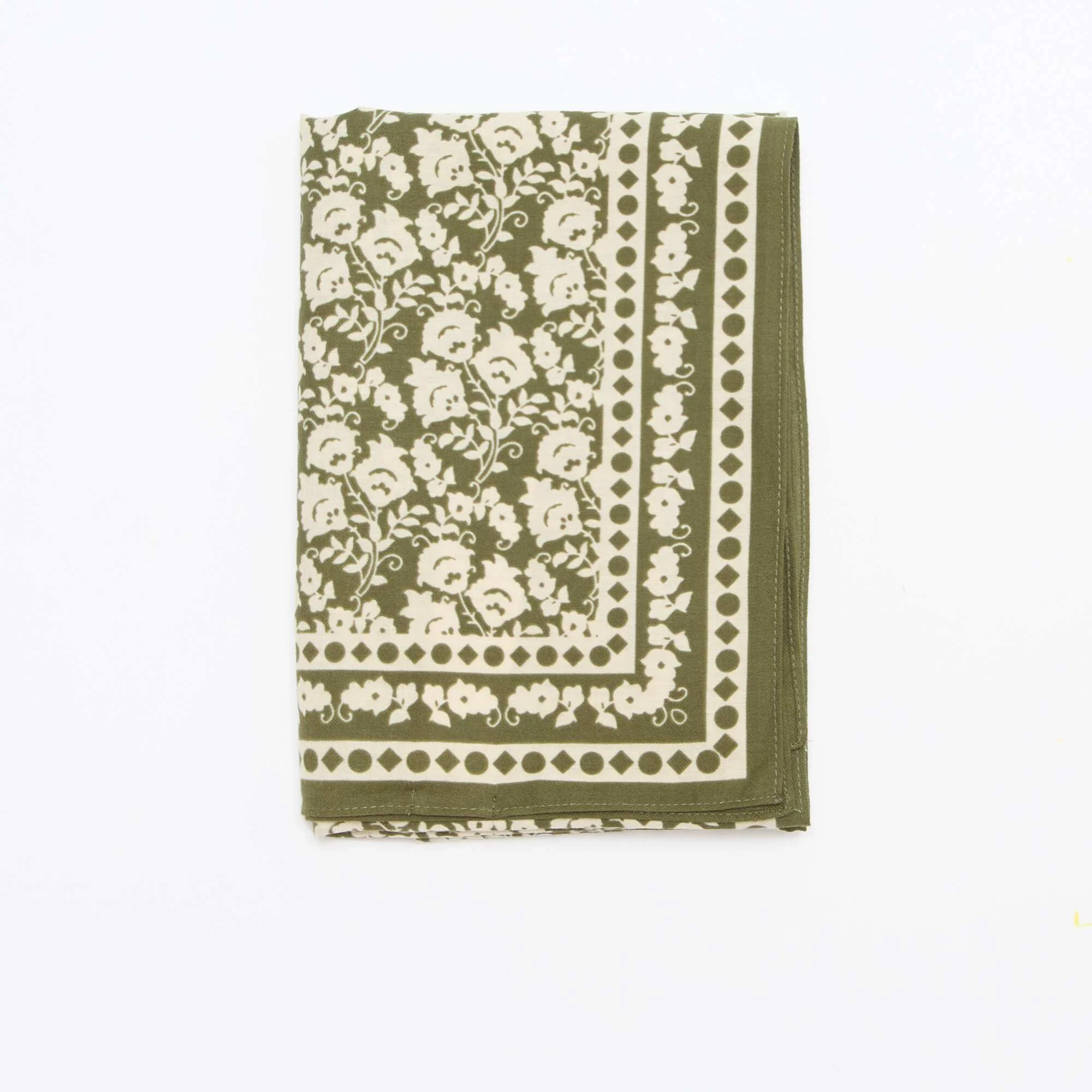 Large Square Scarf - 100 x 100 cm GREEN - Image 3