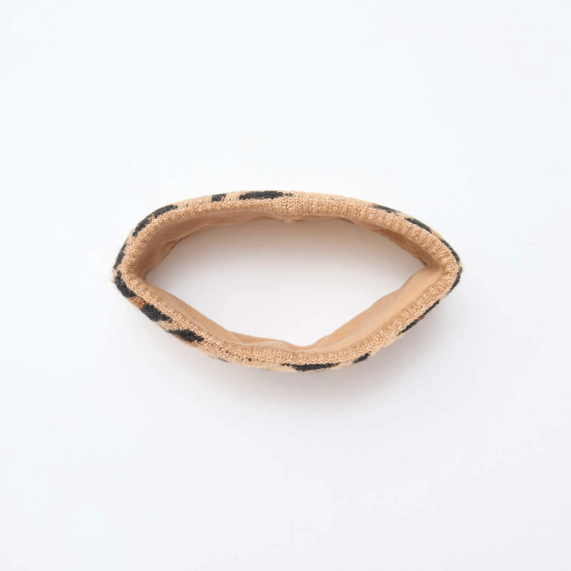Leopard Knit Scarf BROWN - Image 2