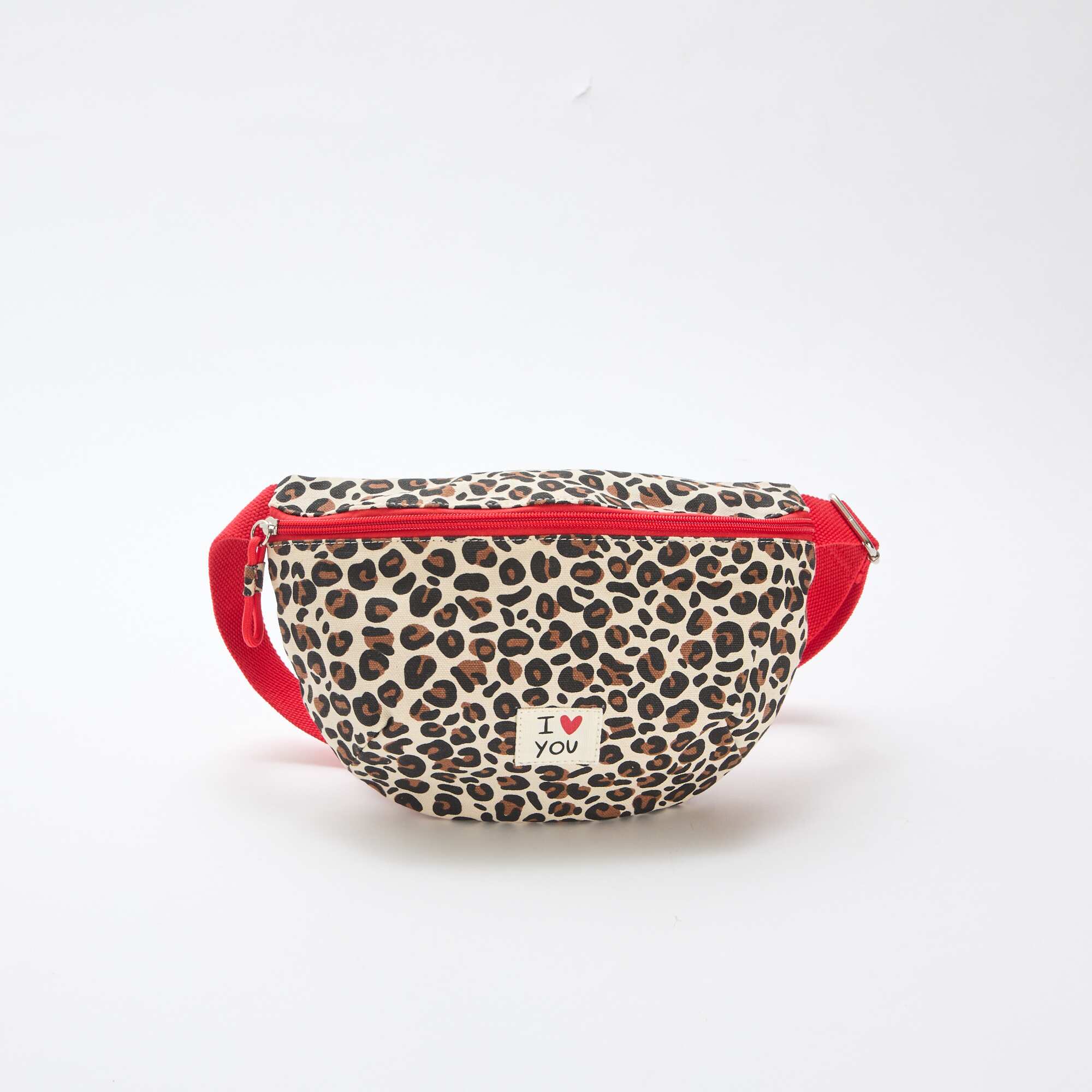Leopard Print Bum Bag - Valentine's Day WHITE - Image 3
