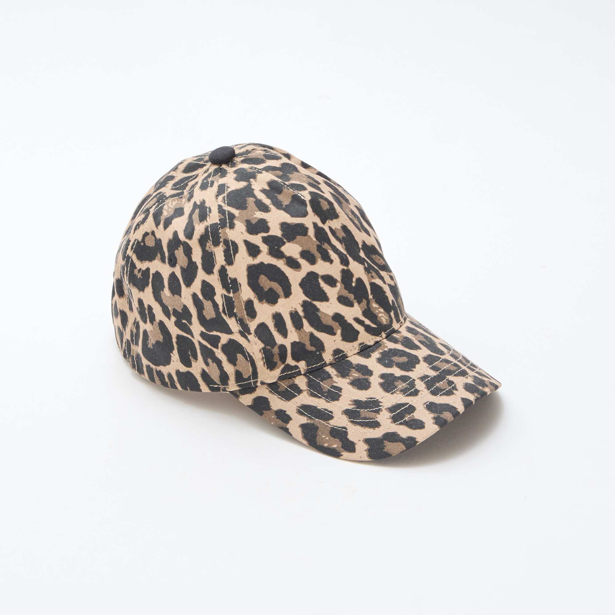 Leopard print cap BEIGE