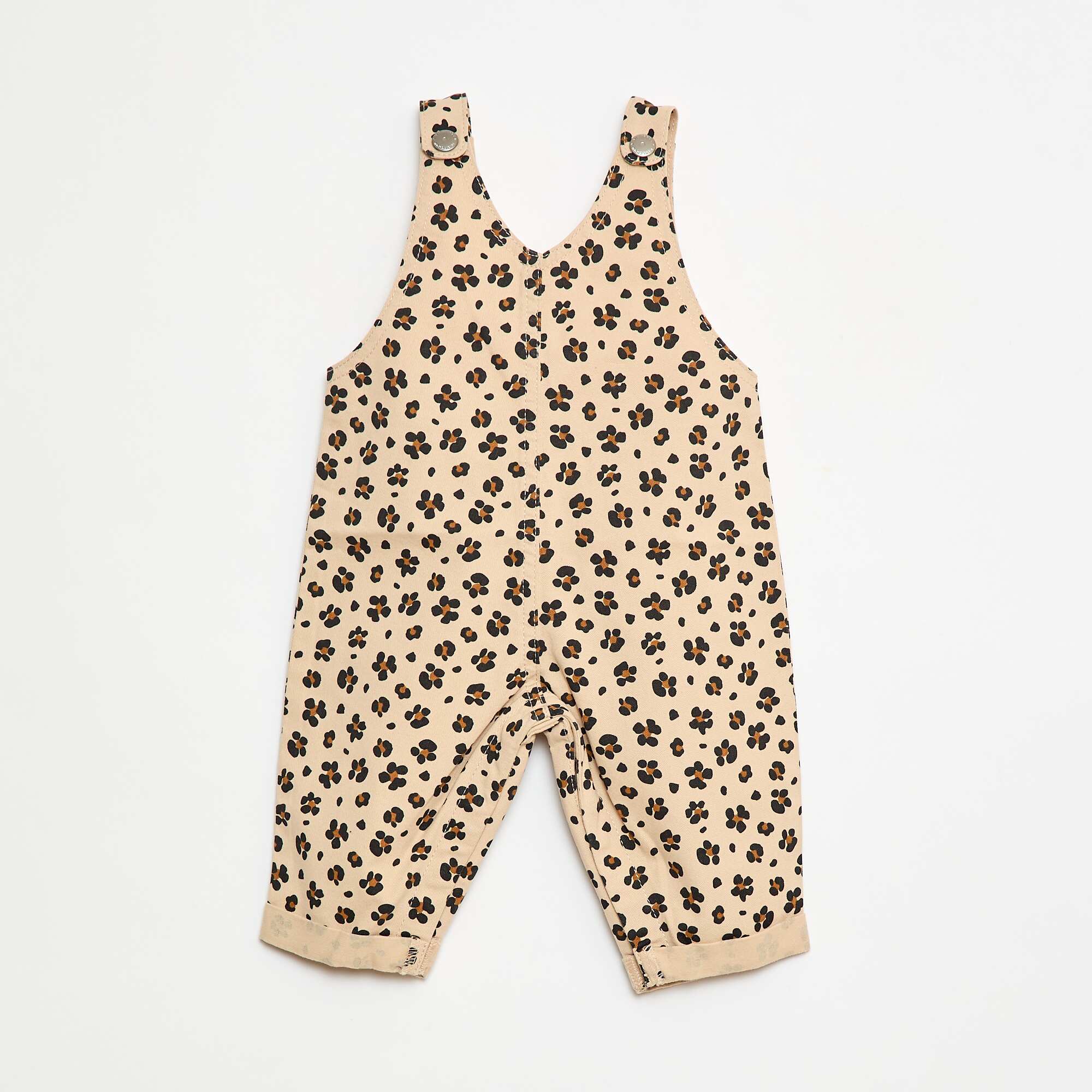 Leopard Print Dungarees BEIGE