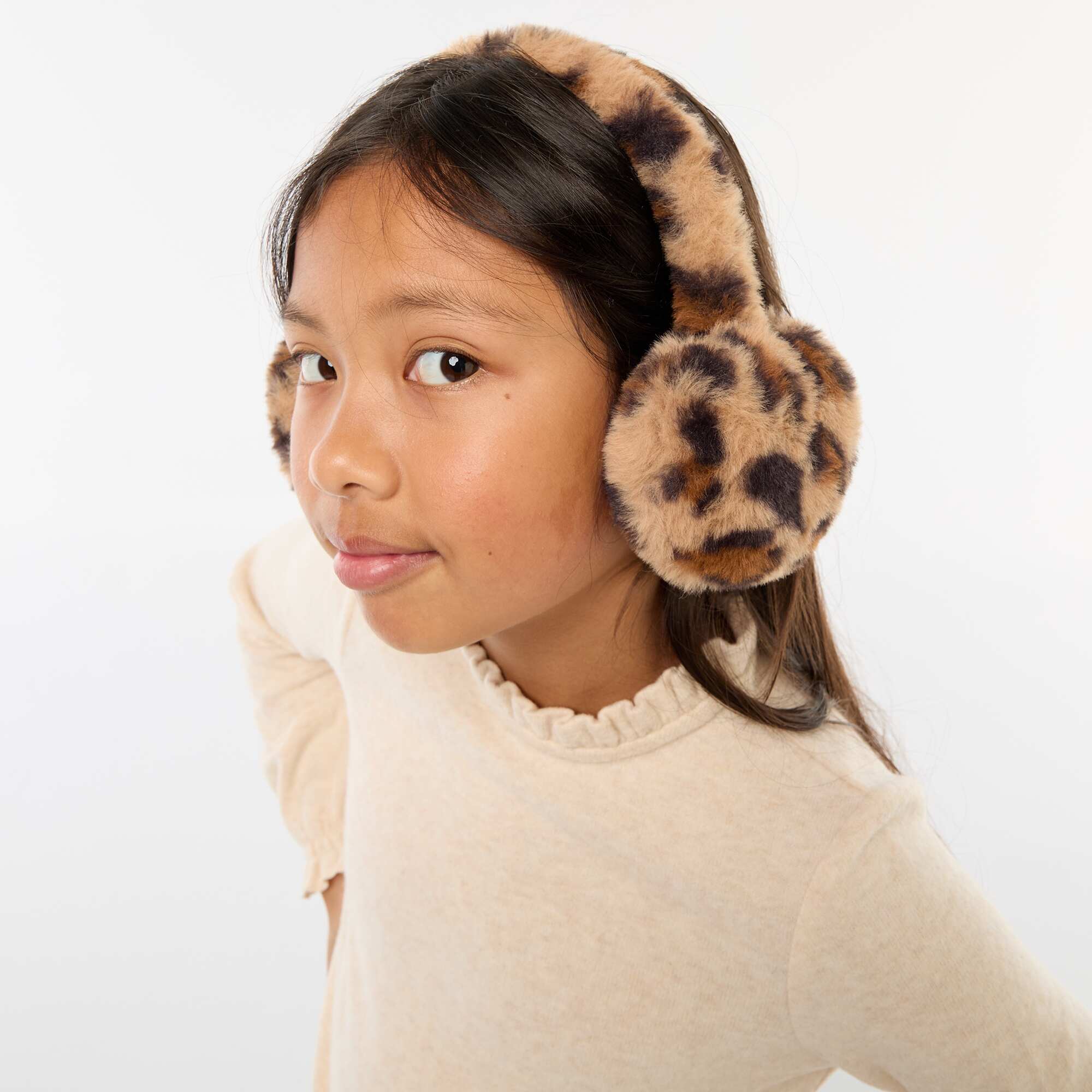 Leopard Print Earmuffs BROWN