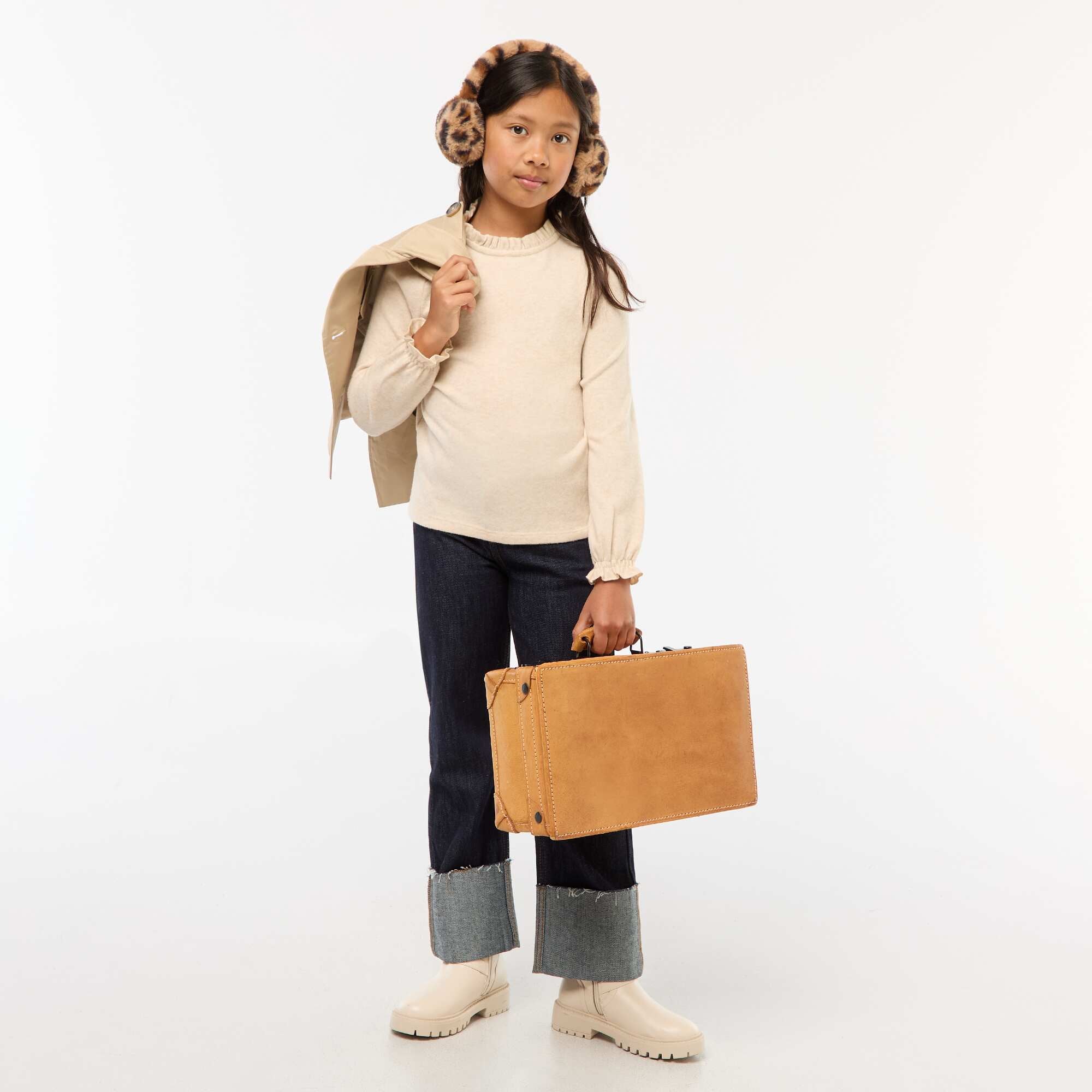 Leopard Print Earmuffs BROWN - Image 3