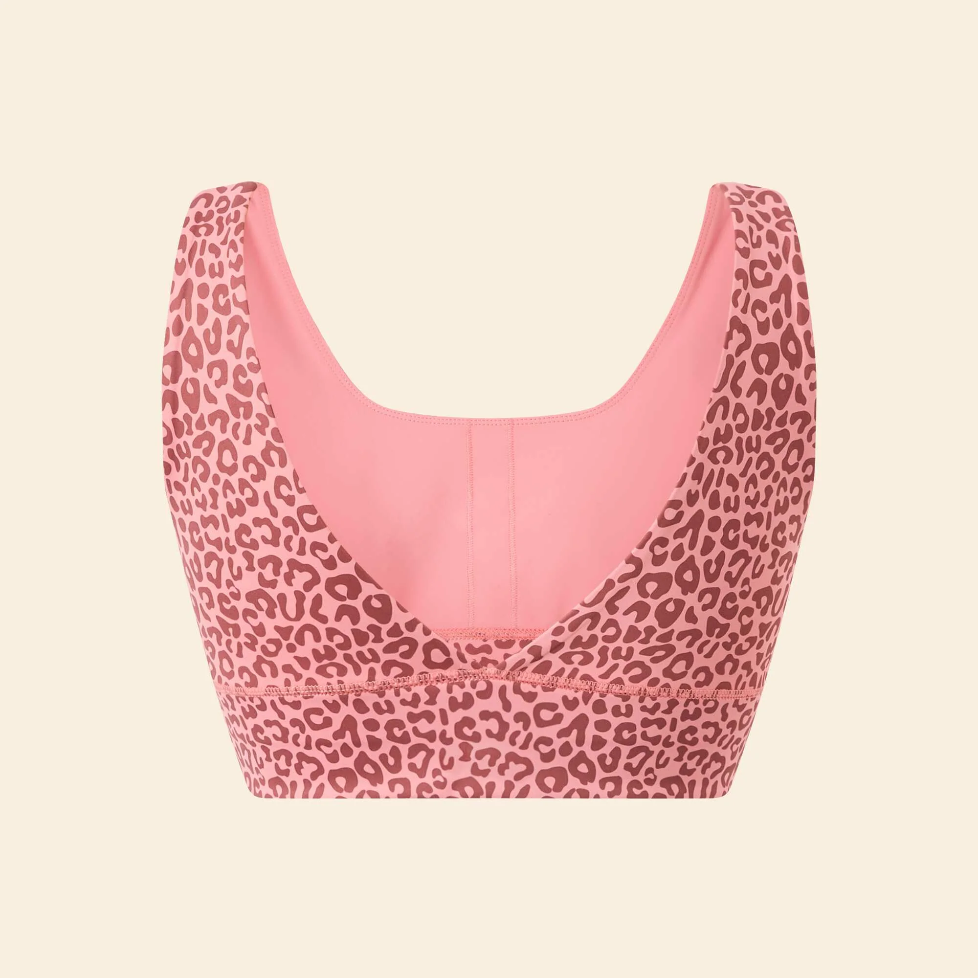 Leopard Print Light Support Sports Bra PINK - Image 2