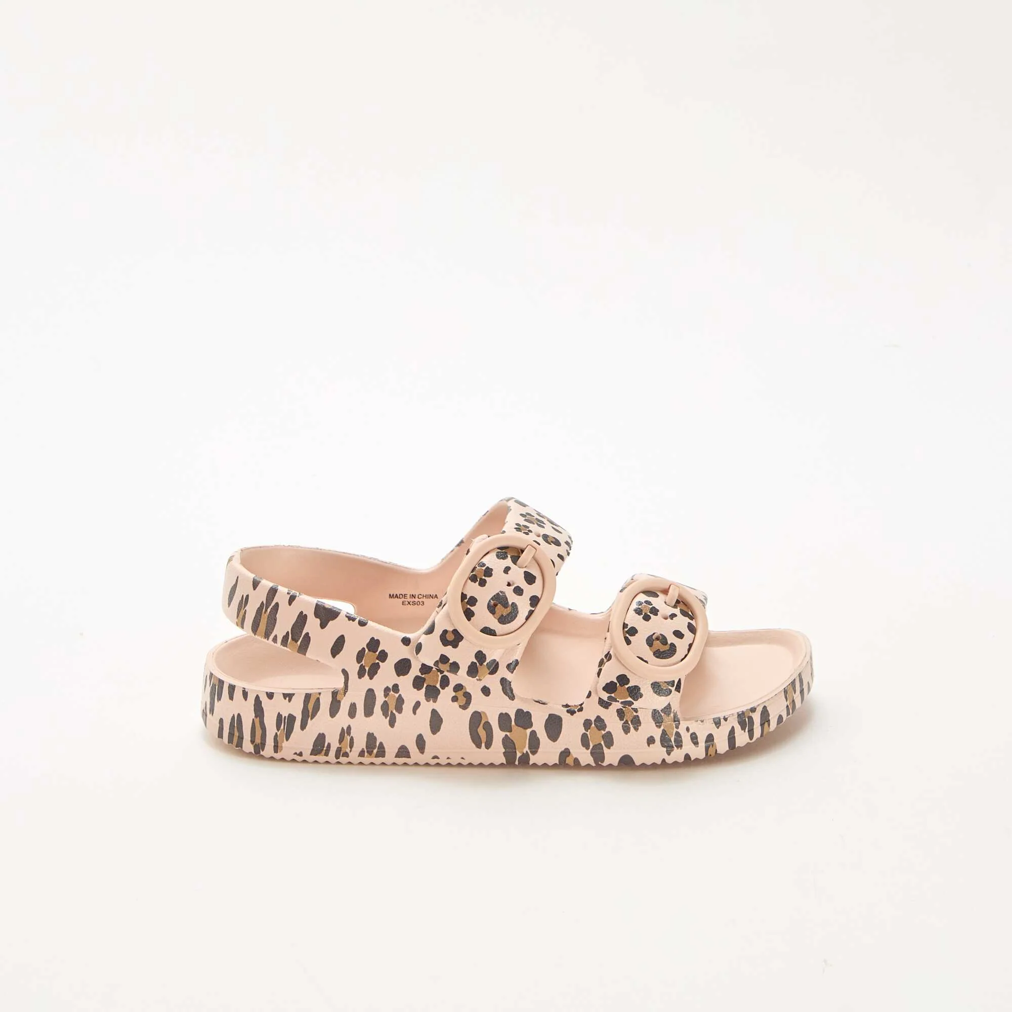 Leopard Print Plastic Sandals BROWN - Image 2