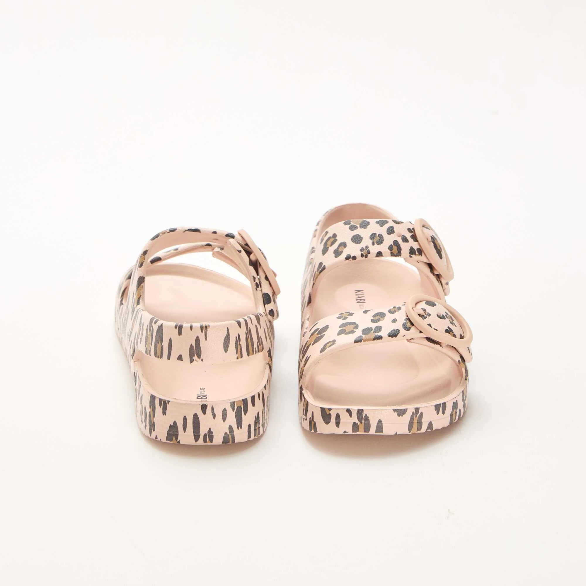 Leopard Print Plastic Sandals BROWN - Image 3