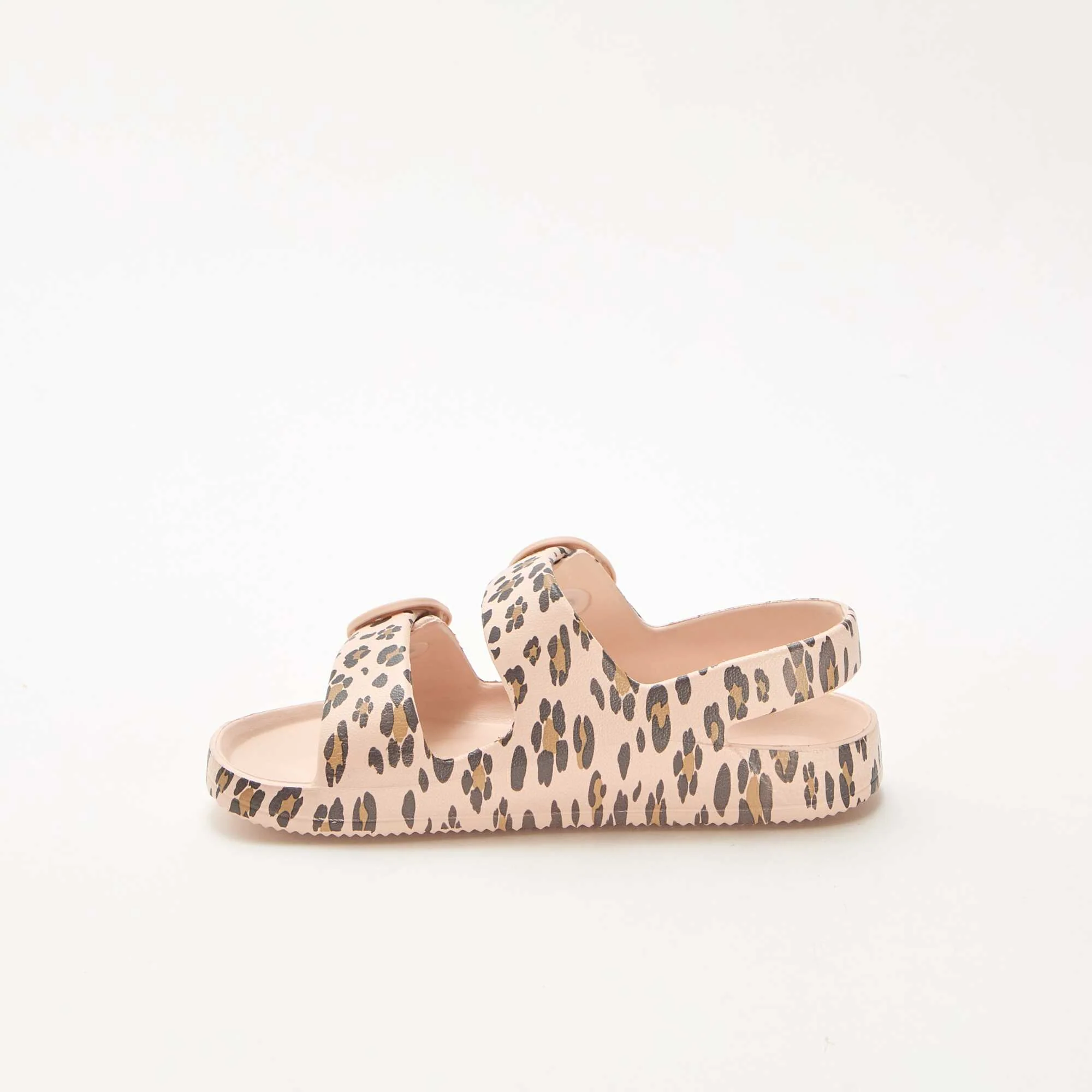 Leopard Print Plastic Sandals BROWN - Image 4