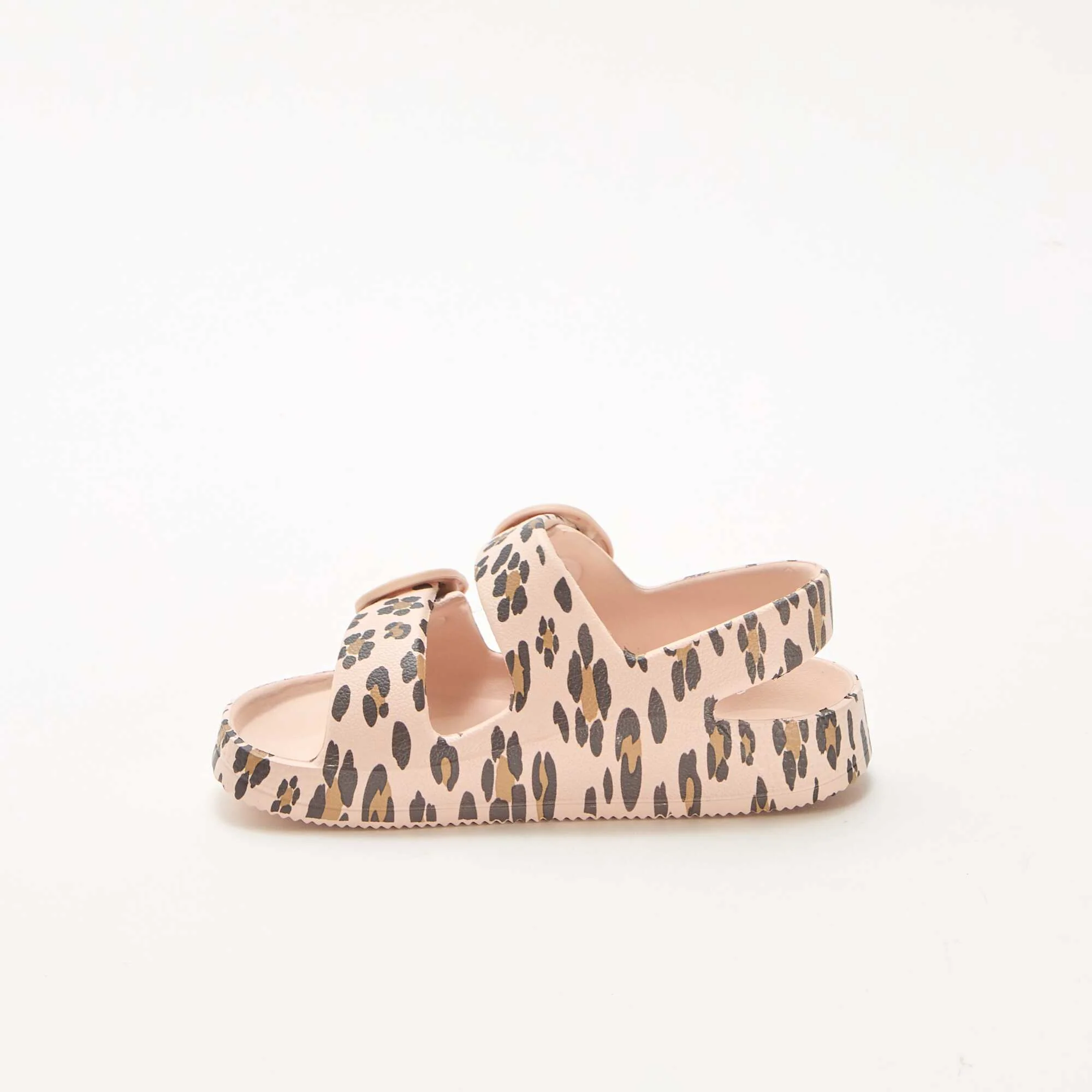 Leopard Print Plastic Sandals BROWN - Image 4