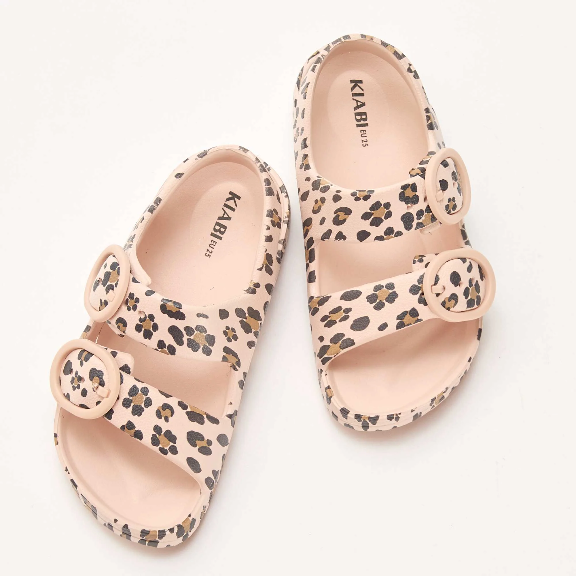 Leopard Print Plastic Sandals BROWN - Image 5