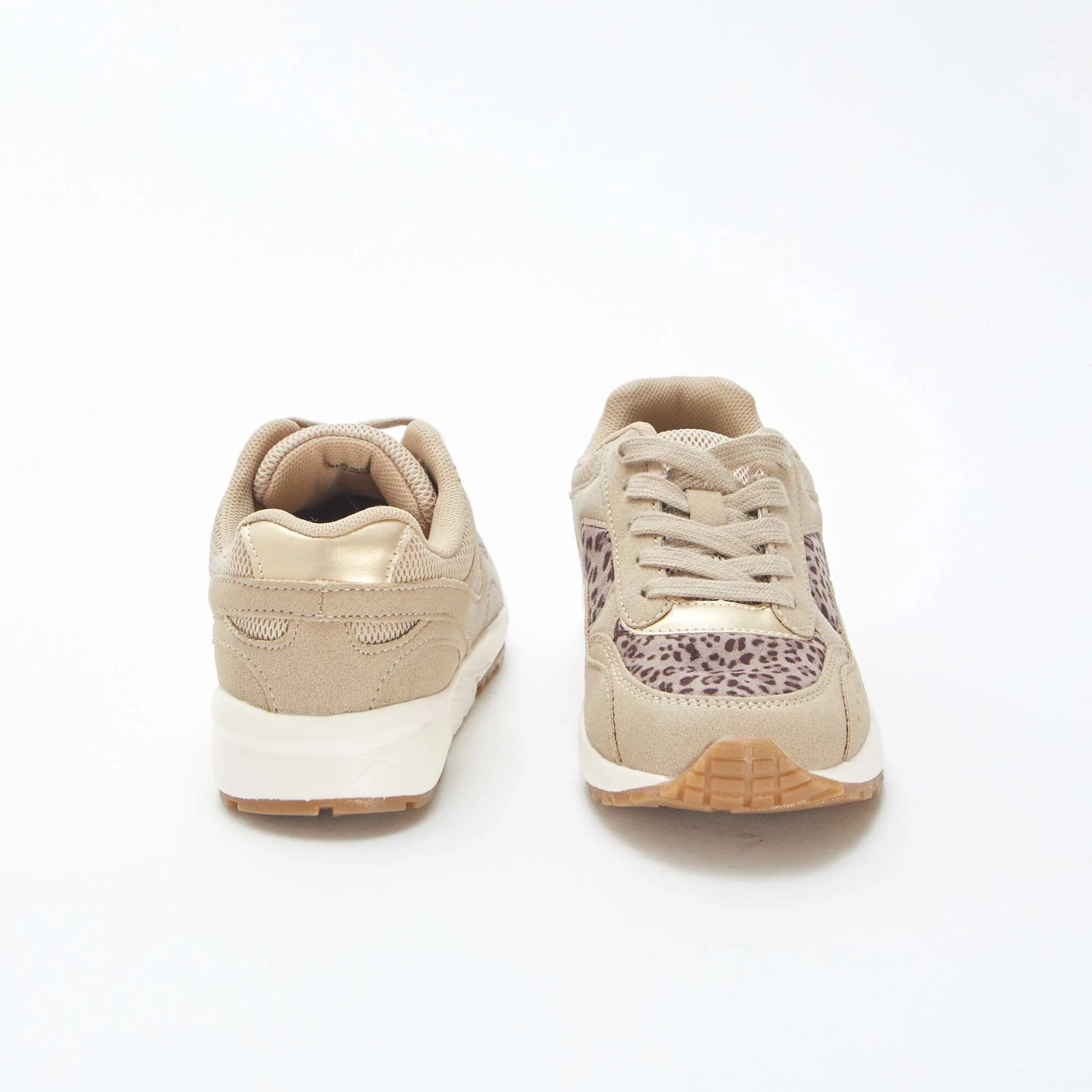 Leopard Print Running Sneakers BEIGE - Image 3