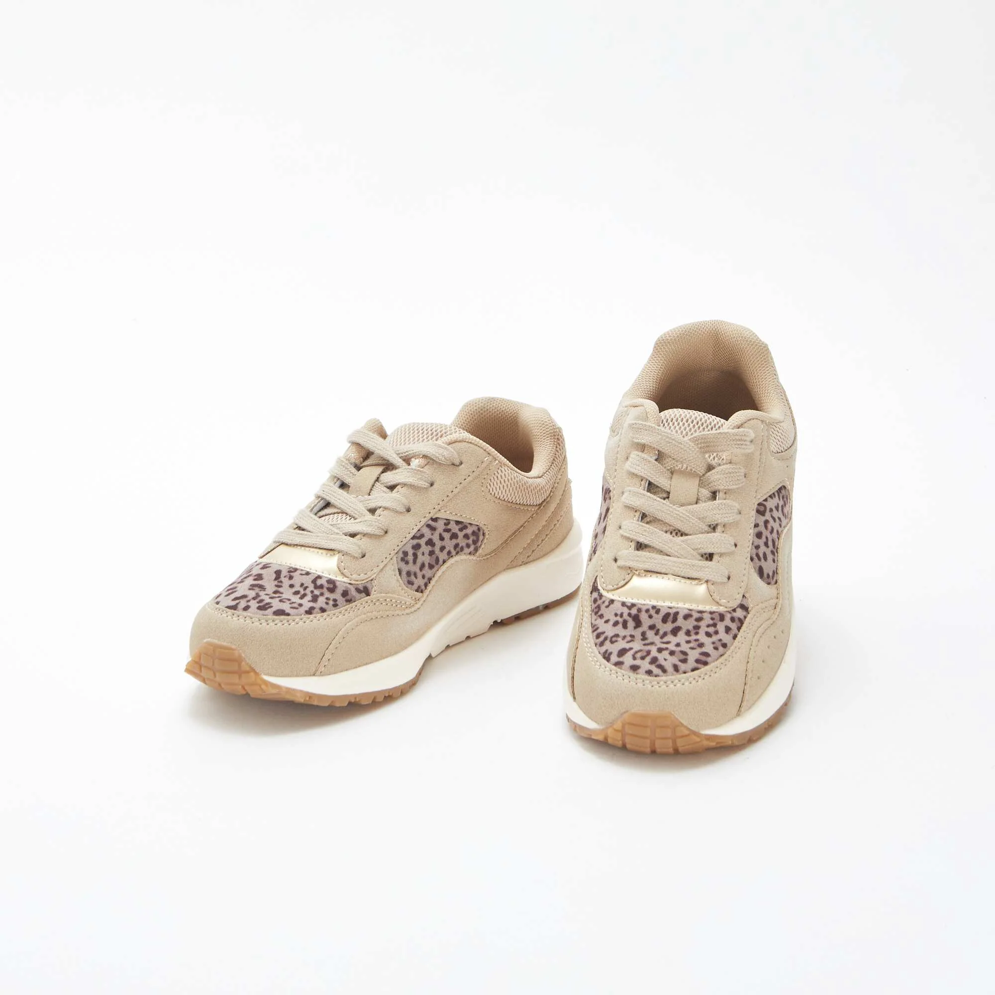 Leopard Print Running Sneakers BEIGE - Image 5