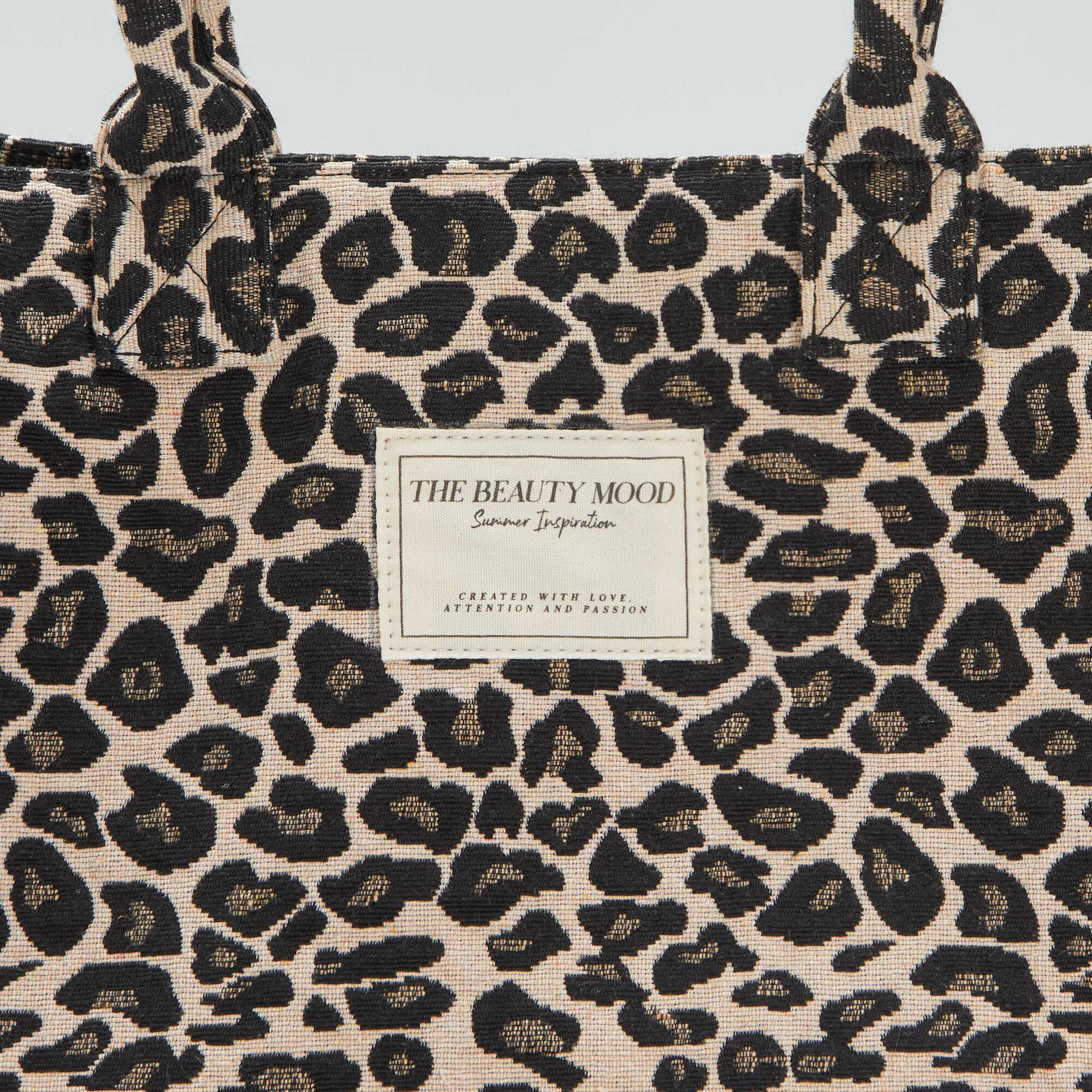 Leopard print tote bag BROWN - Image 3