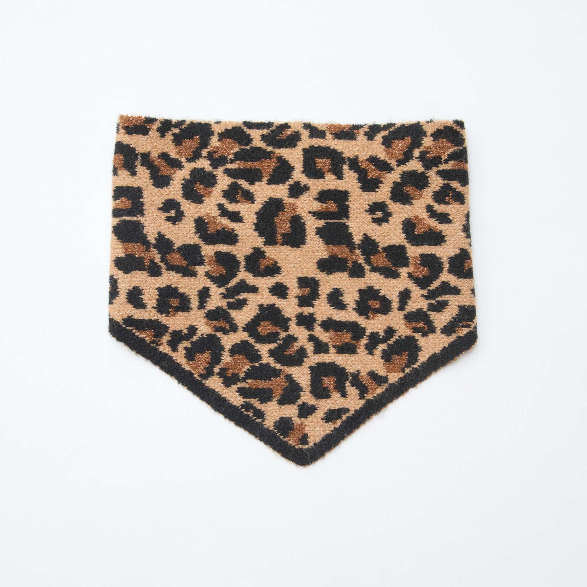 Leopard Print Triangle Scarf BROWN - Image 2