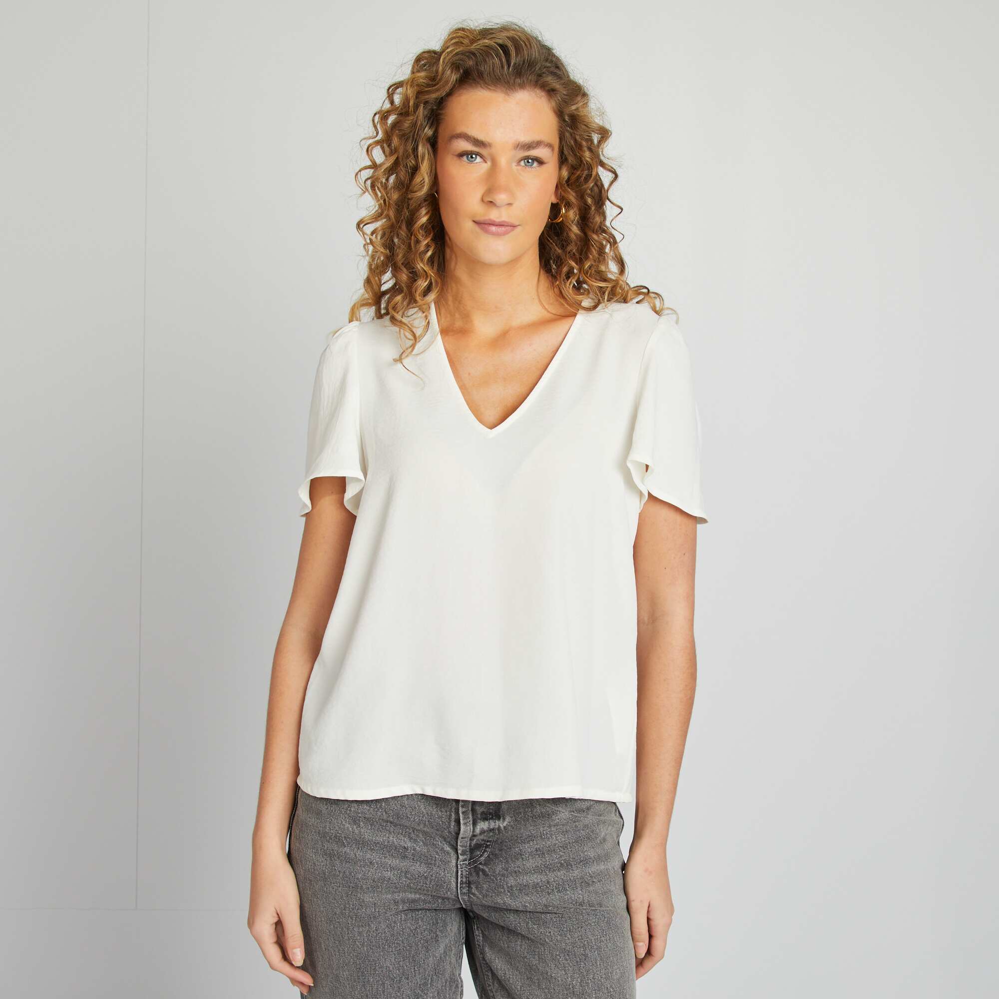 Light and floaty blouse WHITE - Image 3