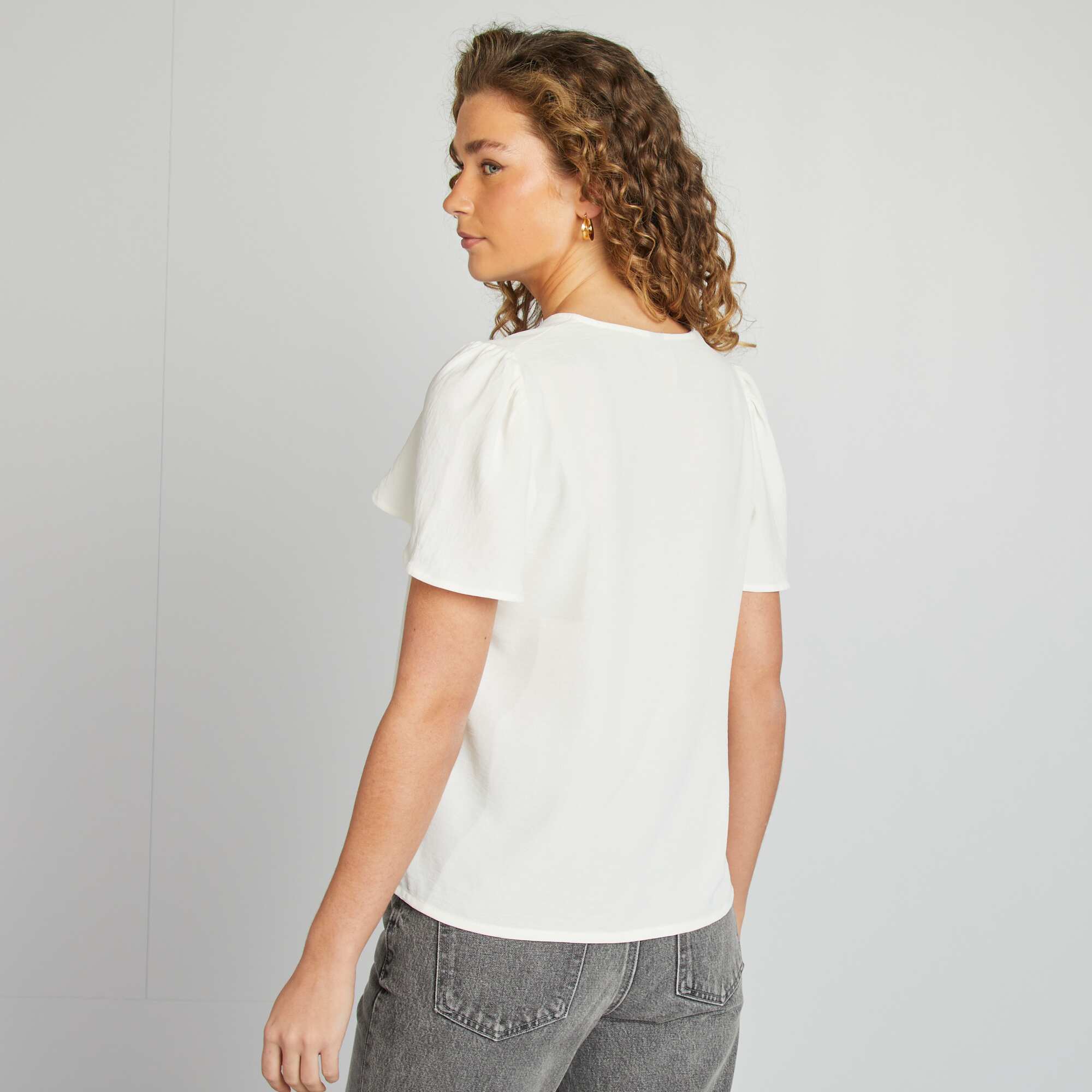 Light and floaty blouse WHITE - Image 4