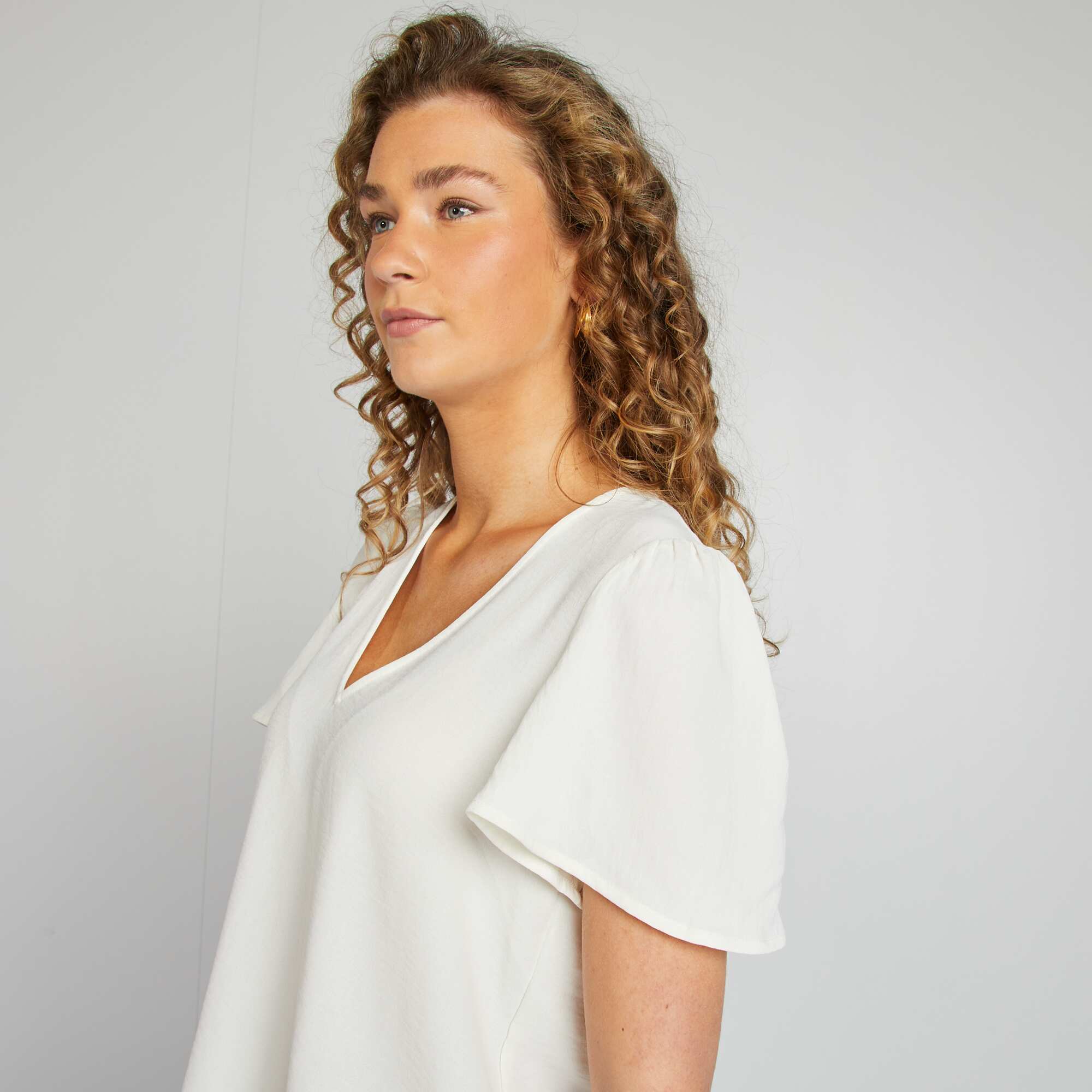 Light and floaty blouse WHITE - Image 5