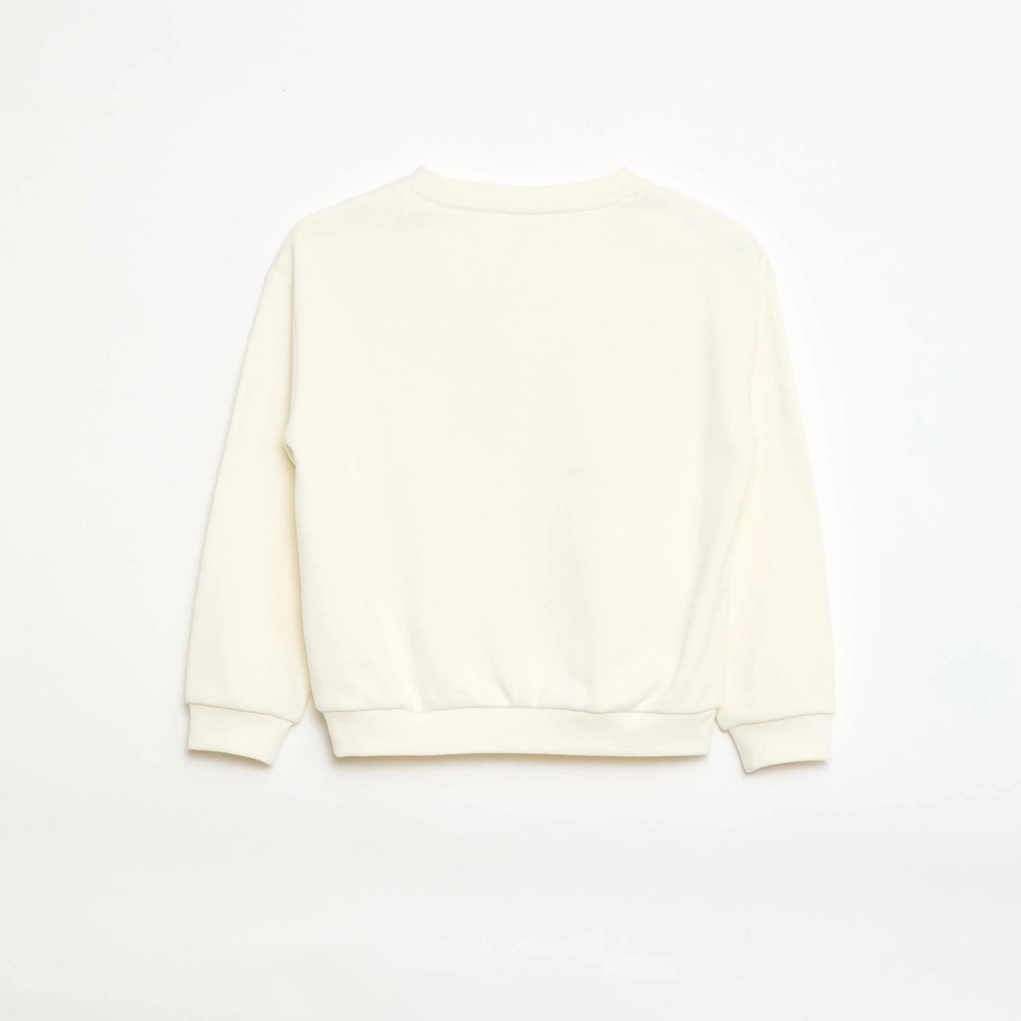 Lightweight Fleece Sweatshirt WHITE - Image 3