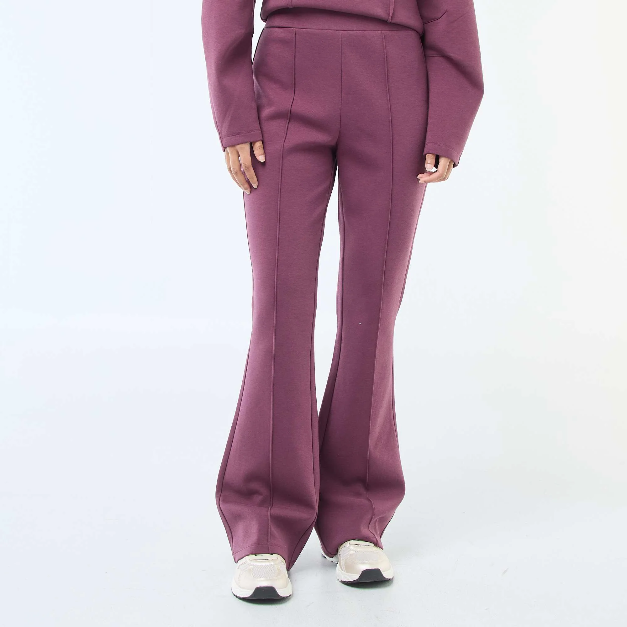 Lightweight Fleece Wide-Leg Pants PURPLE - Image 2