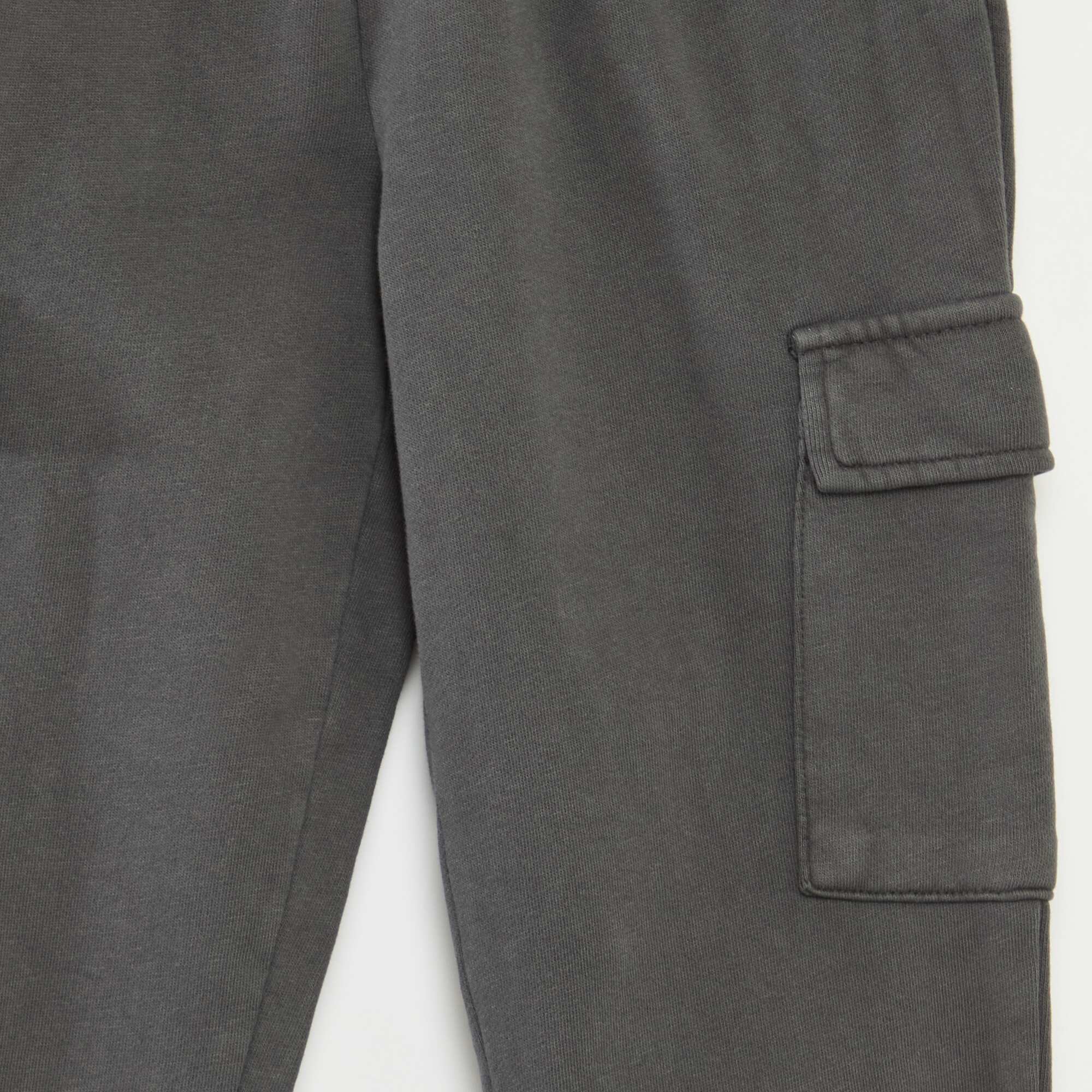 Lightweight multi-pocket sweatshirt fabric joggers BLACK - Image 3