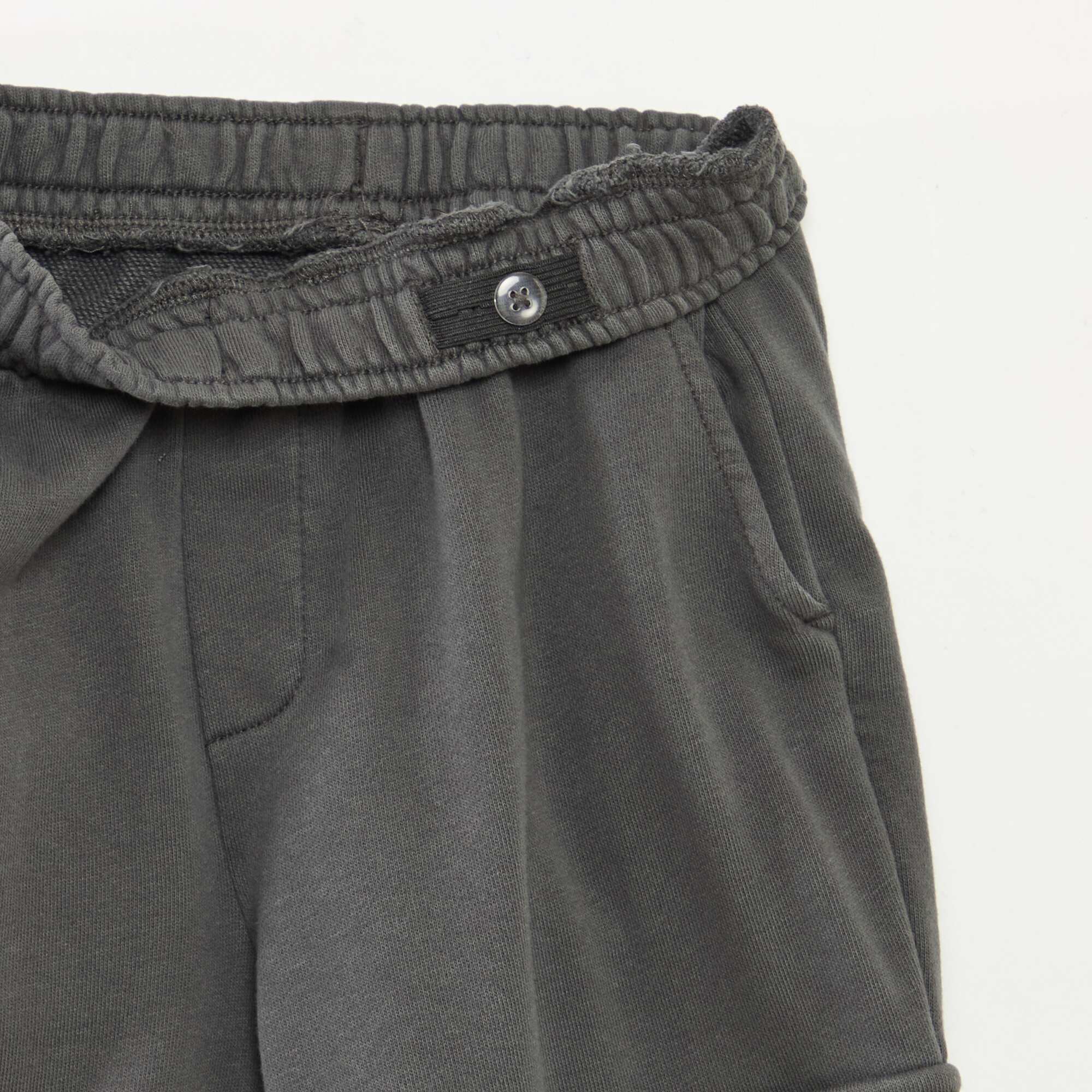 Lightweight multi-pocket sweatshirt fabric joggers BLACK - Image 4