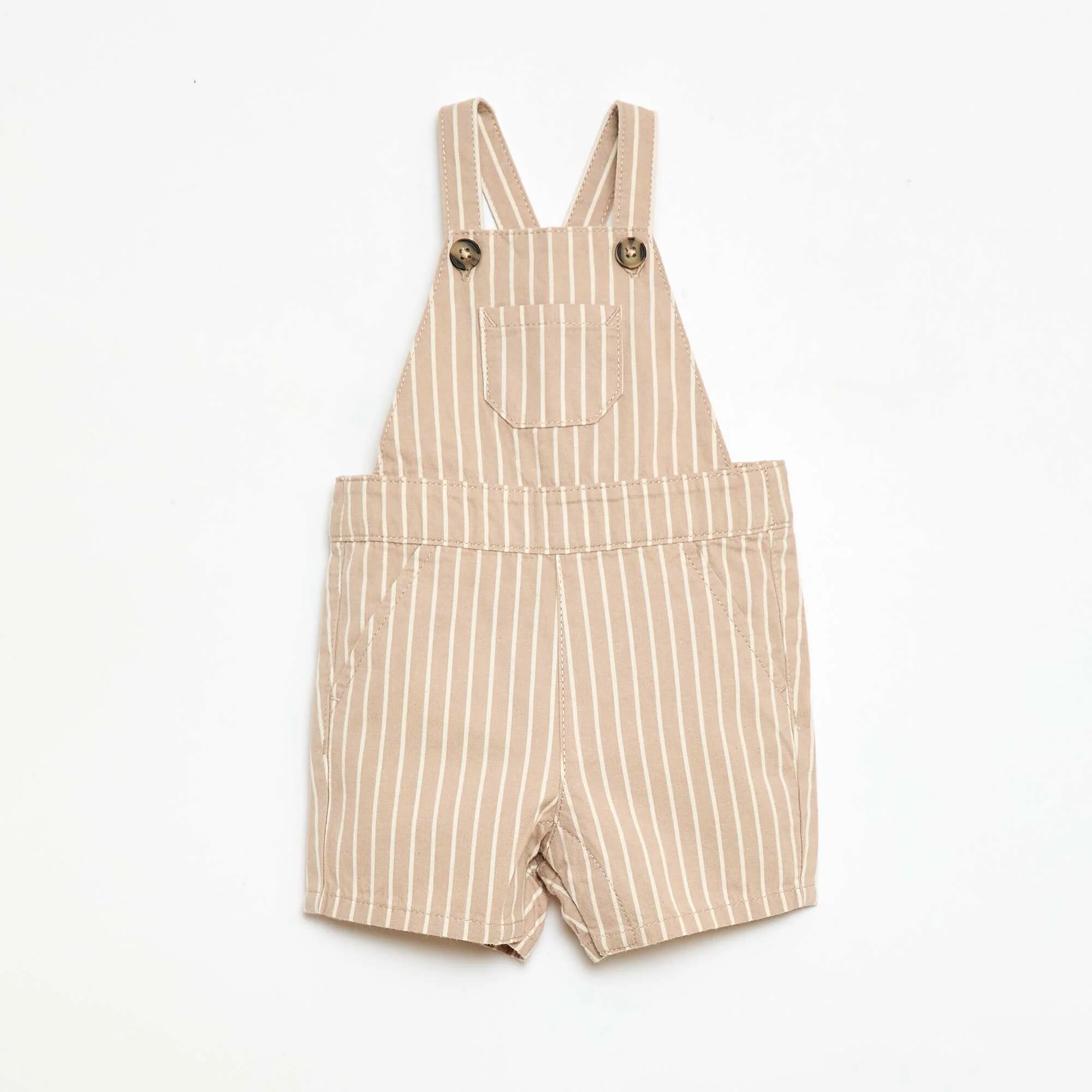 Lightweight Overalls with Adjustable Straps BEIGE