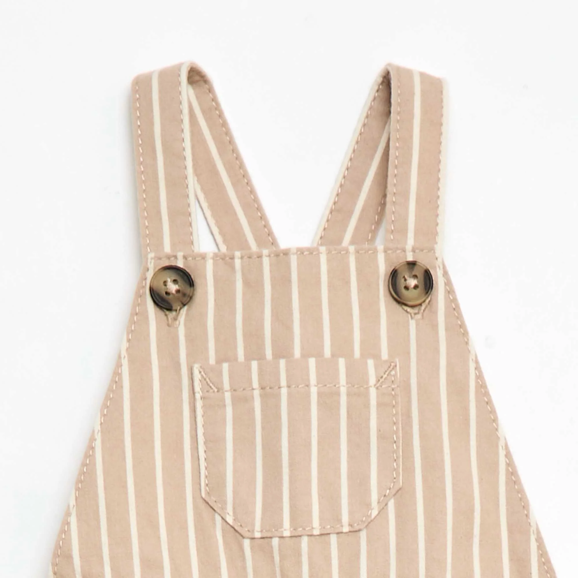 Lightweight Overalls with Adjustable Straps BEIGE - Image 3
