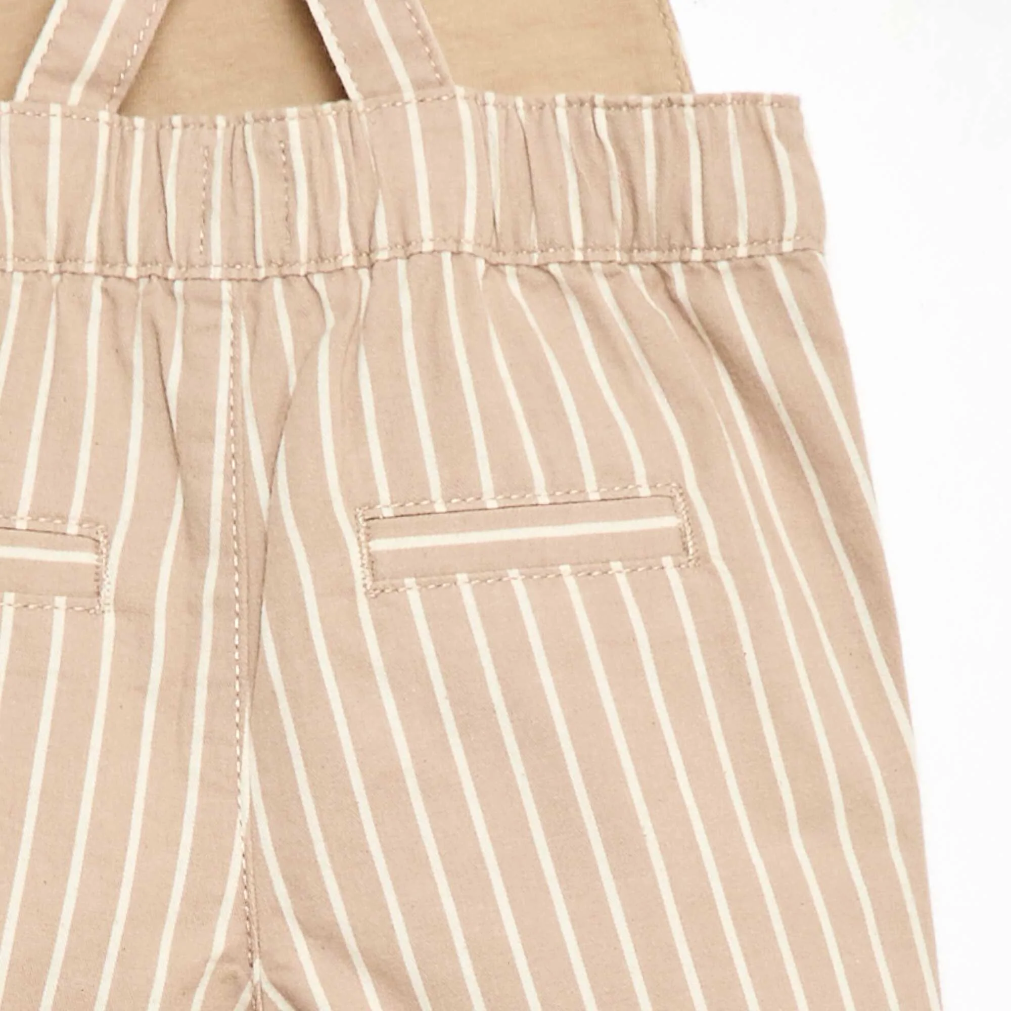 Lightweight Overalls with Adjustable Straps BEIGE - Image 4